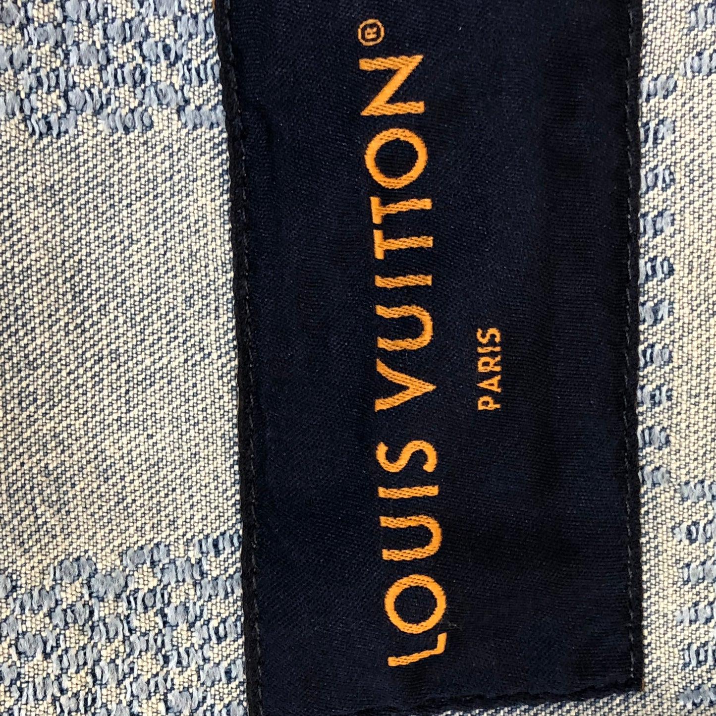 Louis Vuitton Blue Damier Denim Jacket Size 46