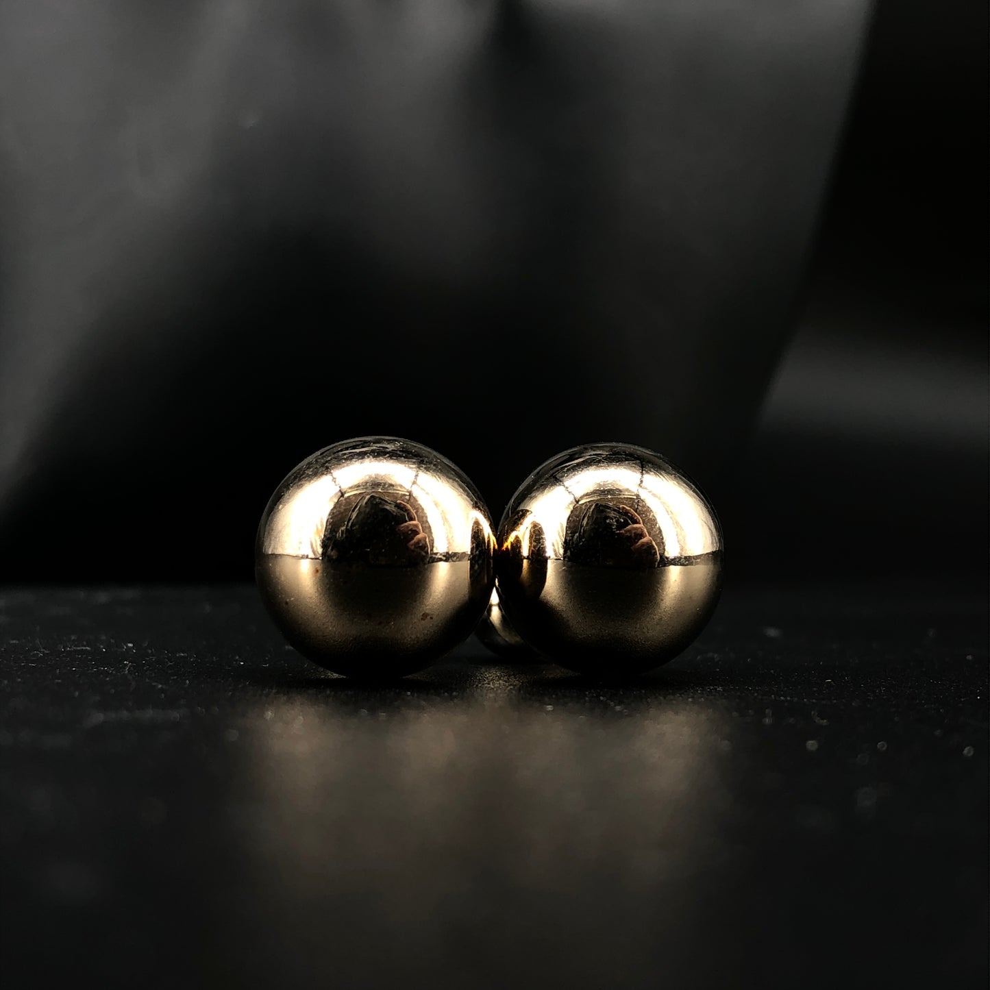 Christian Dior Two-Tone Gold & Silver Bead Stud Earrings