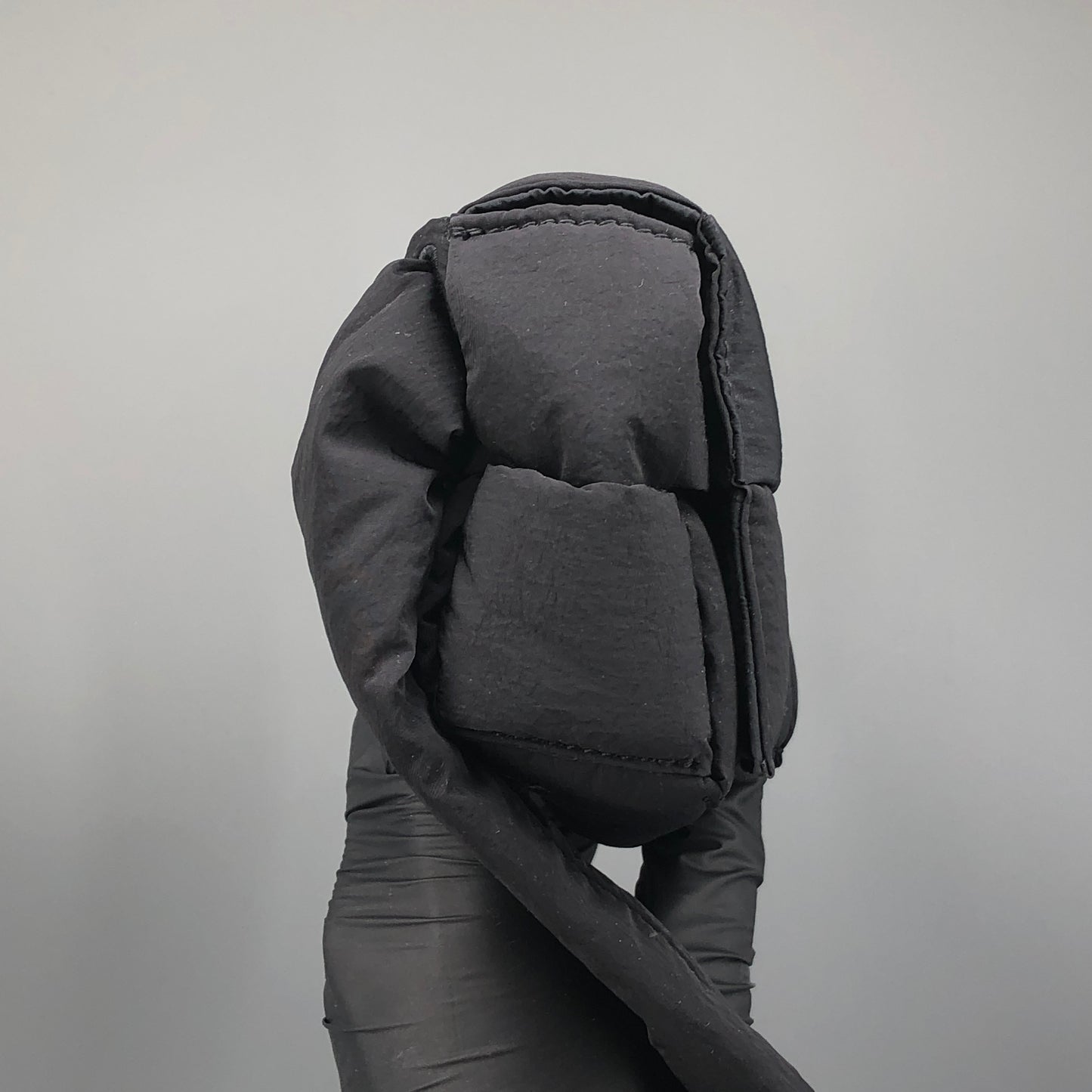 Bottega Veneta Intrecciato Padded Tech Cassette Mini Belt Bag Black