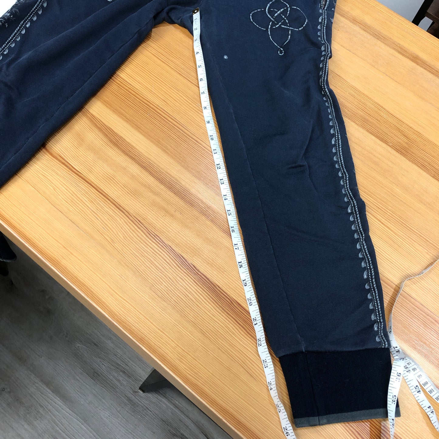 Dolce & Gabbana Navy Blue Embroidered Jogger Pants Size 48
