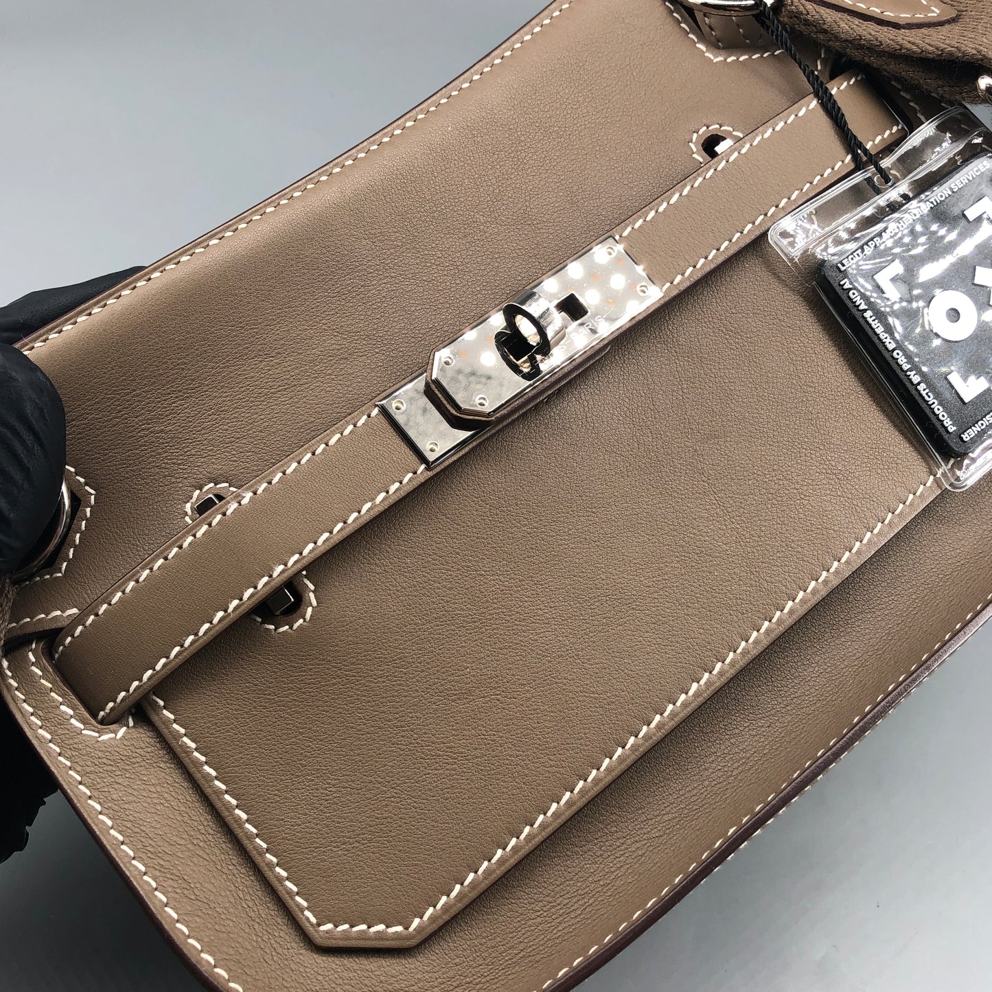 Hermes 2022 Jypsiere Mini Crossbody Bag  Swift Etoupe