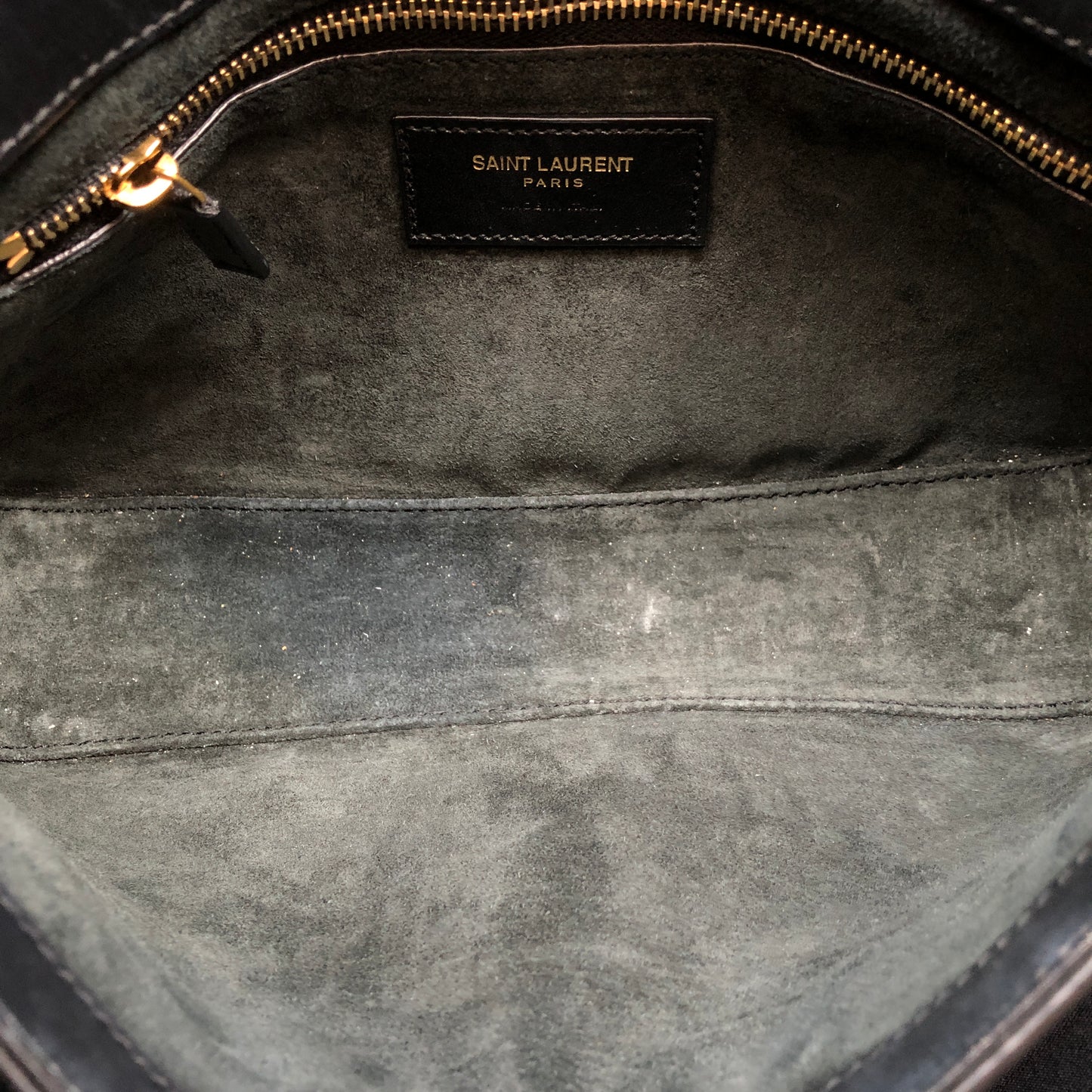 Saint Laurent Le 5 à 7 Smooth Leather Hobo Shoulder Bag Black