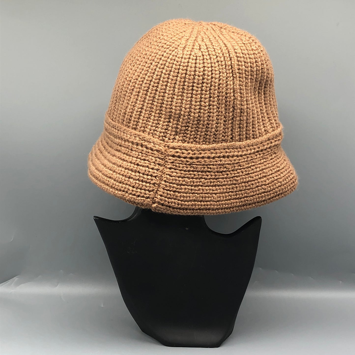 Celine Tan Brown Triomphe Knit Bucket Hat