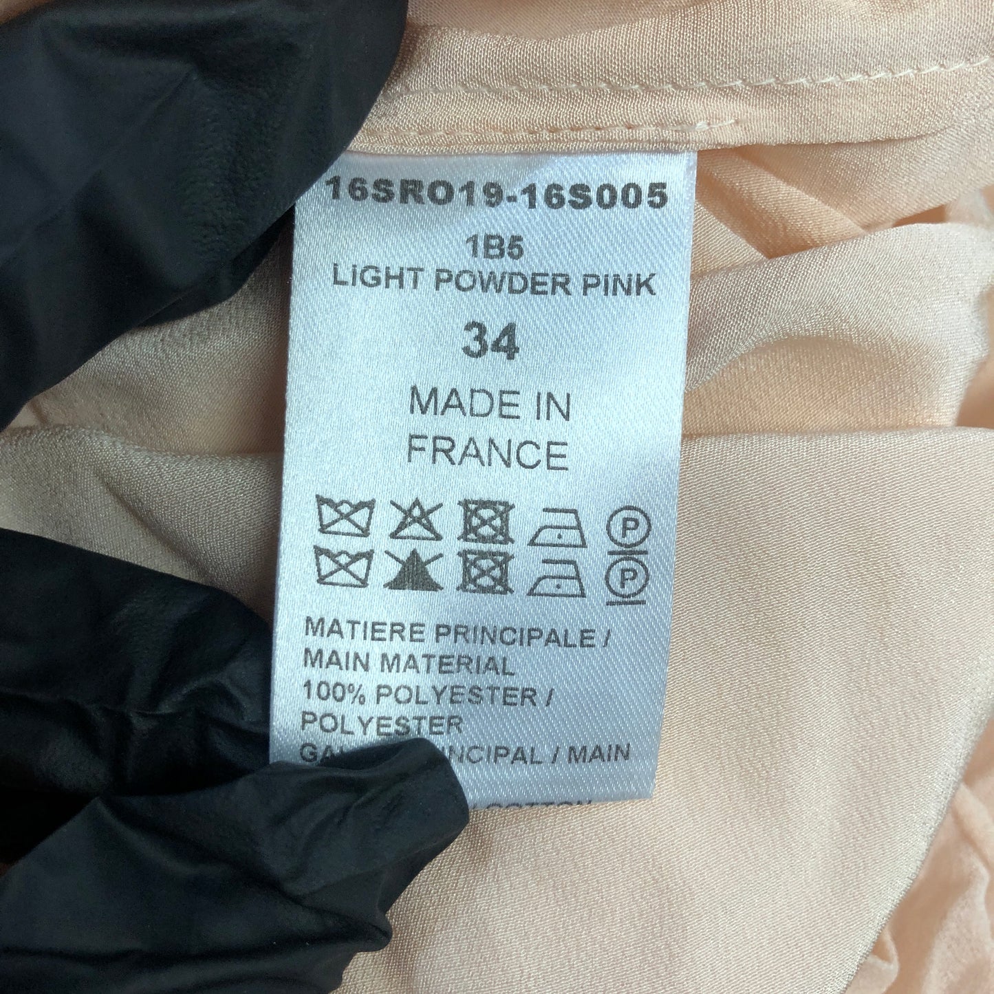 Chloe Pink Pleated Chiffon Ruffle Hem Dress Size 34