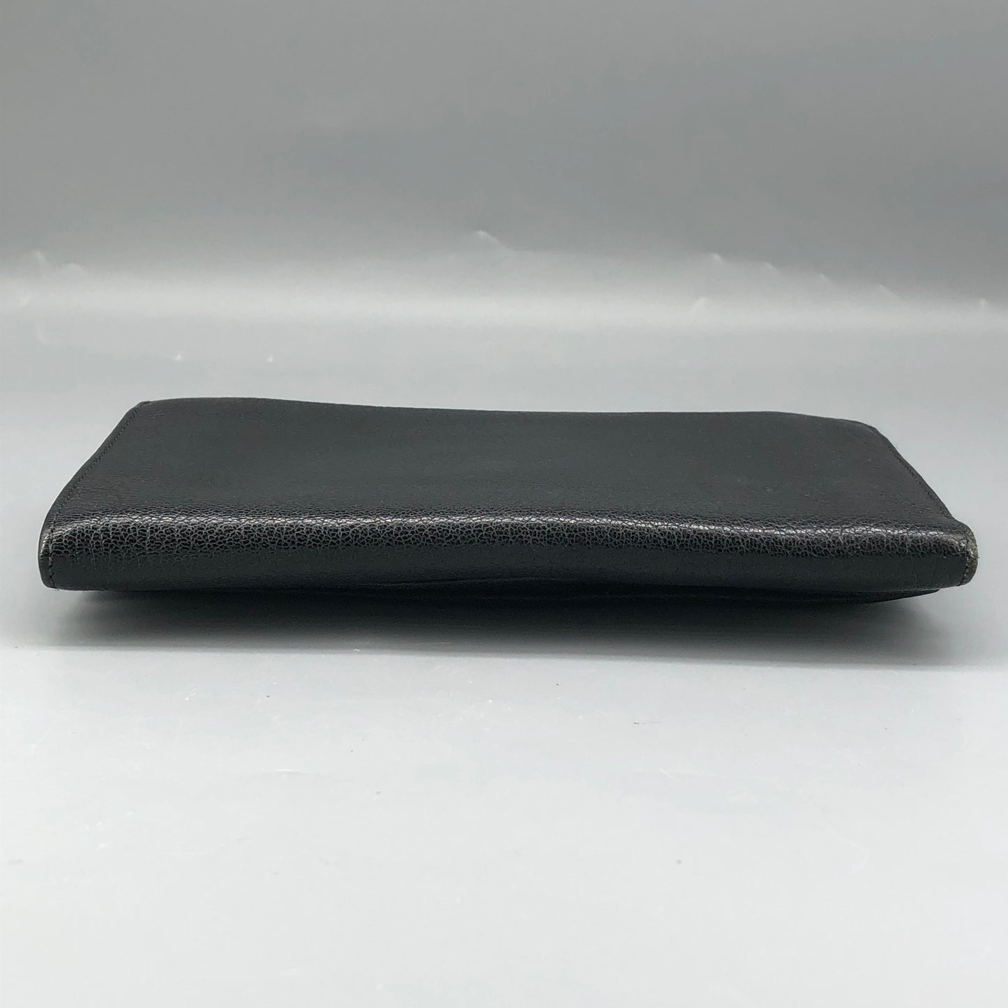 Loewe Classic Logo Black Grained Leather Long Wallet