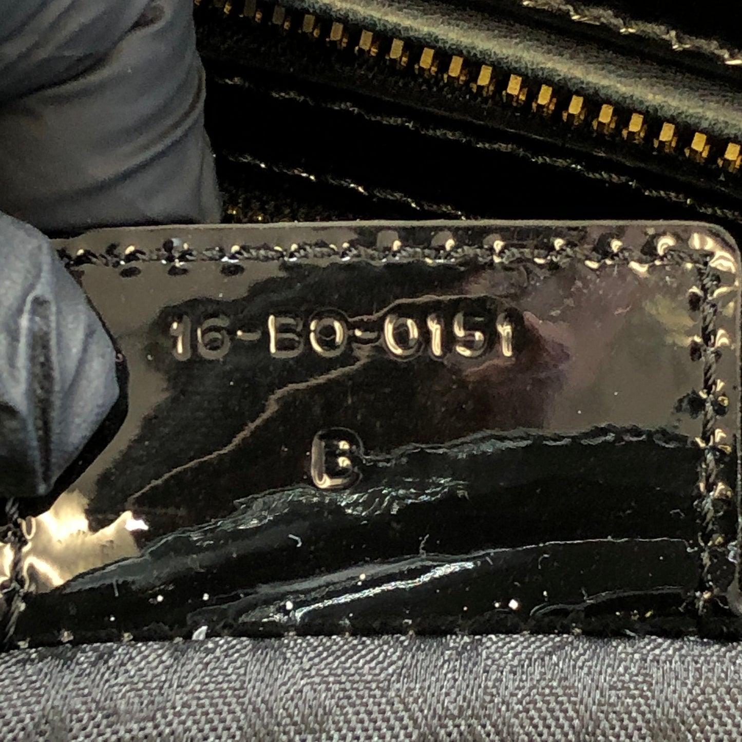 Christian Dior Lady Dior Large Cannage Quilted Patent Leather Handbag Black