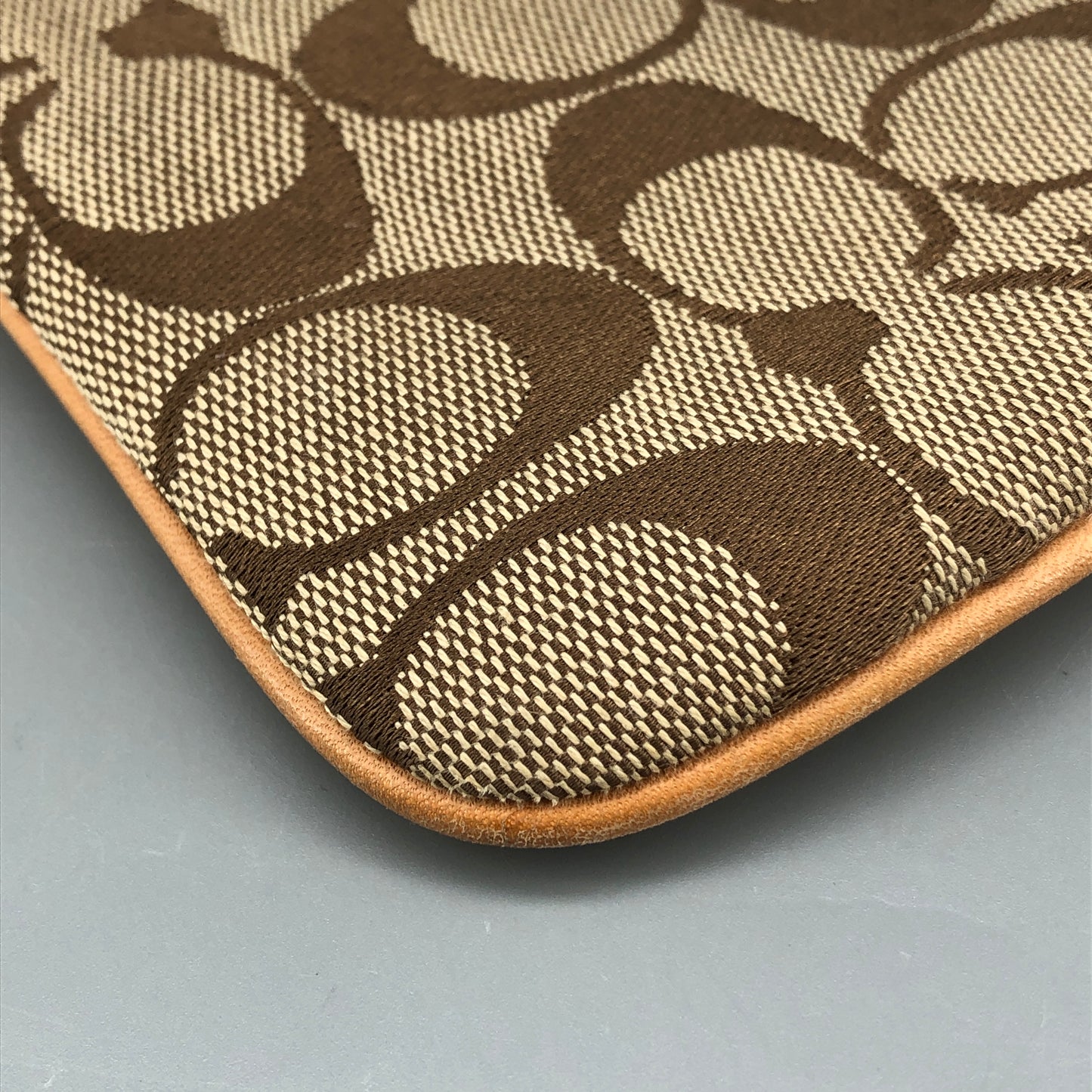 Coach Signature Monogram Crossbody Bag Beige