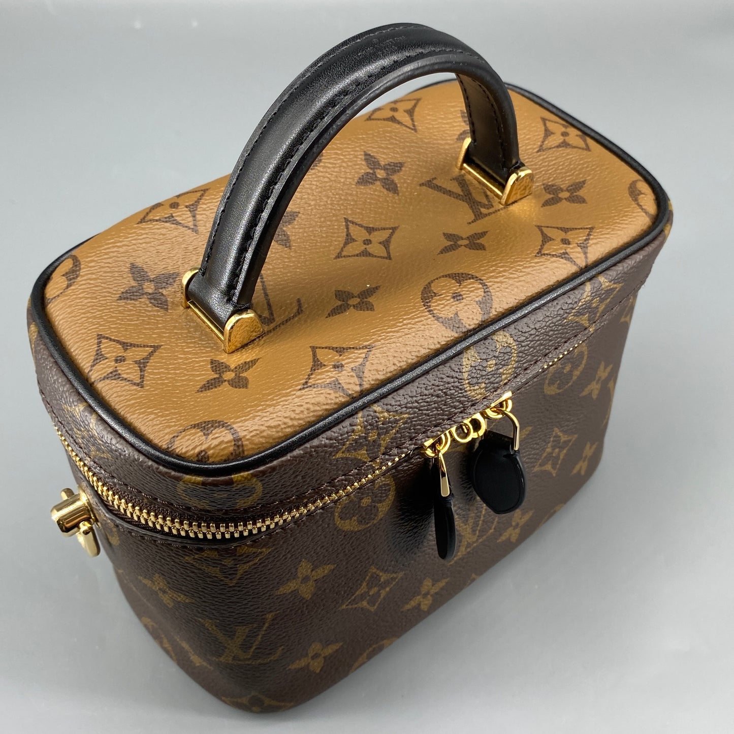 Louis Vuitton Monogram Vanity PM Brown Top Handle Bag