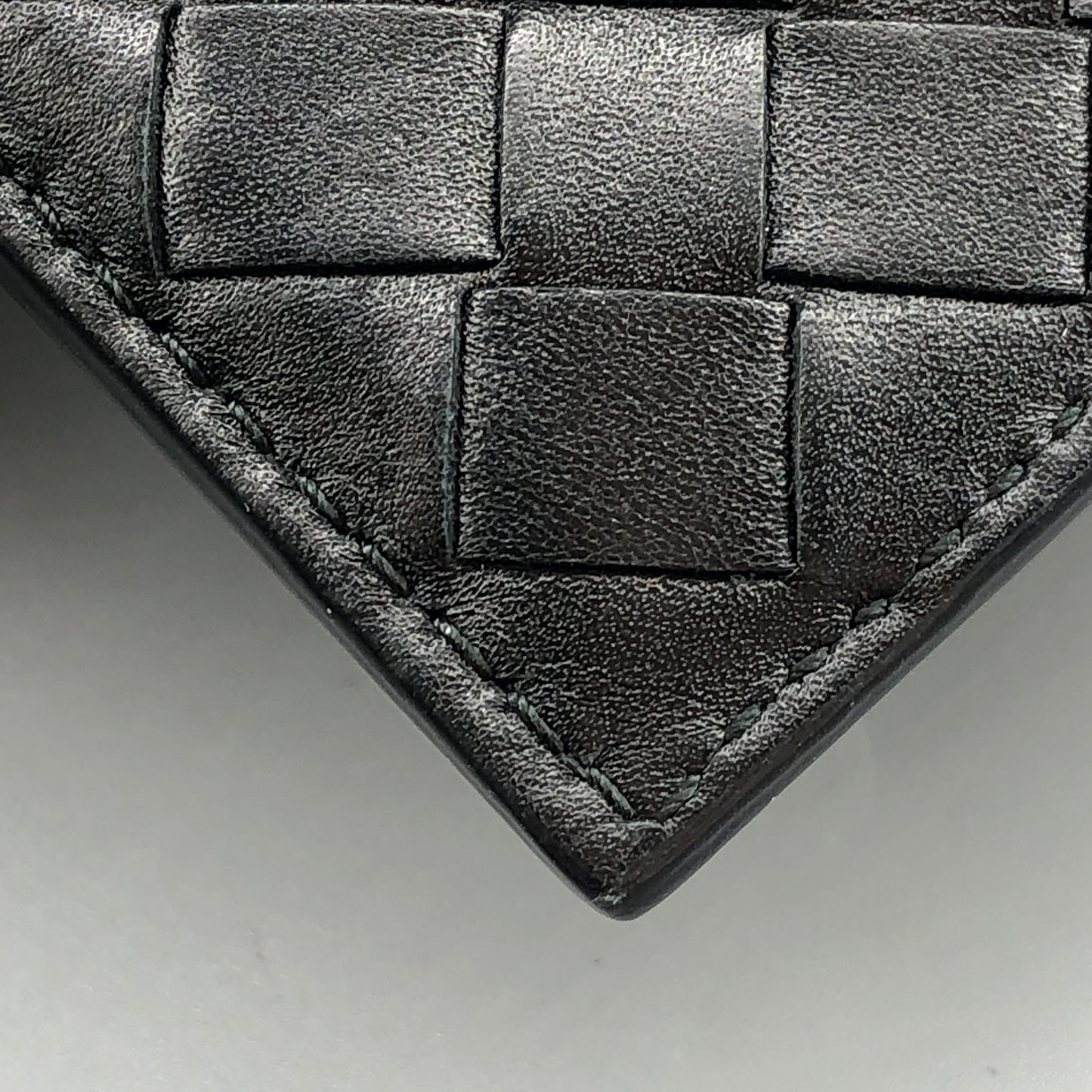 Bottega Veneta Intrecciato Leather Card Holder Black