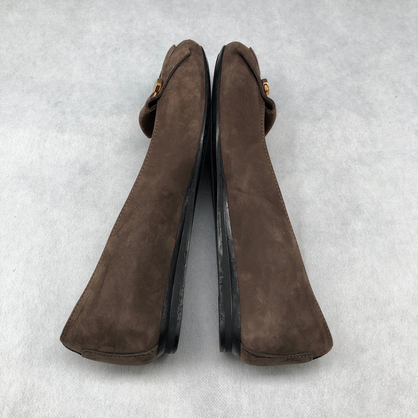 Tod’s Women Suede Driving Loafers Dark Shoes Brown Size 35.5