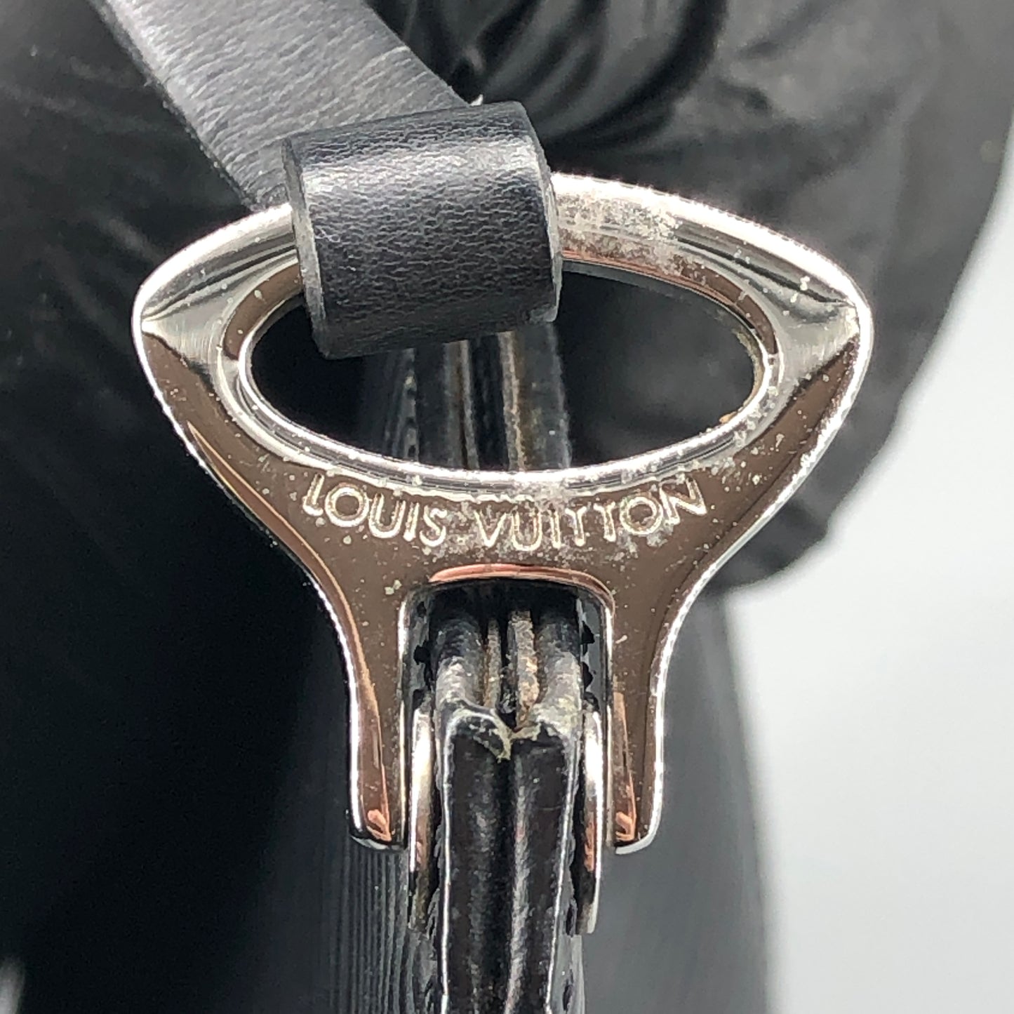 Louis Vuitton Black Epi Pochette Demi-Lune Shoulder Bag