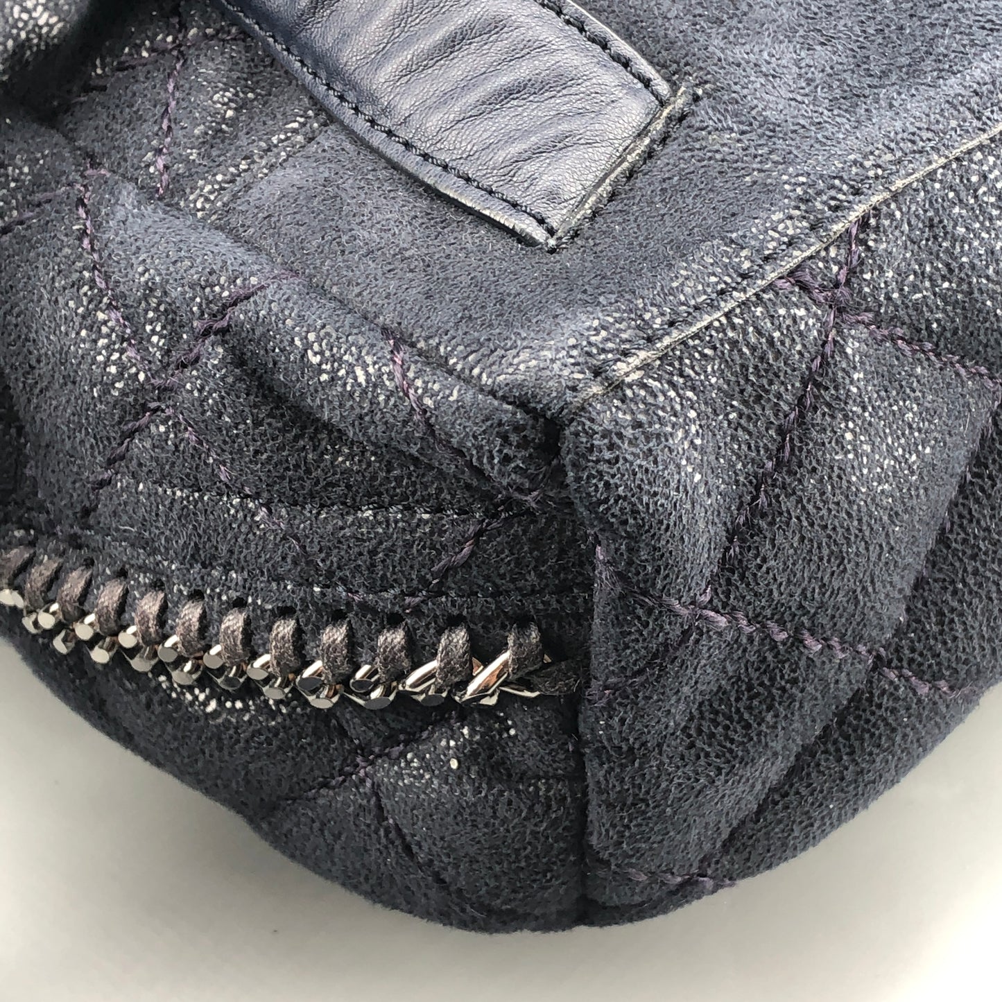 Stella McCartney Quilted Eco Nylon Mini Backpack Navy