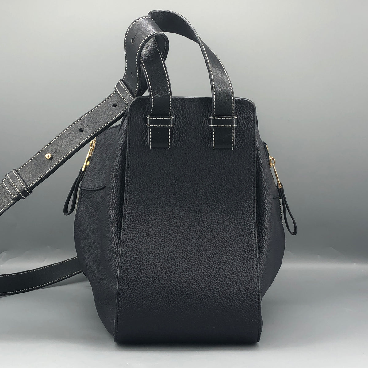 Loewe  Dark Blue Hammock Grained Leather Shoulder Bag