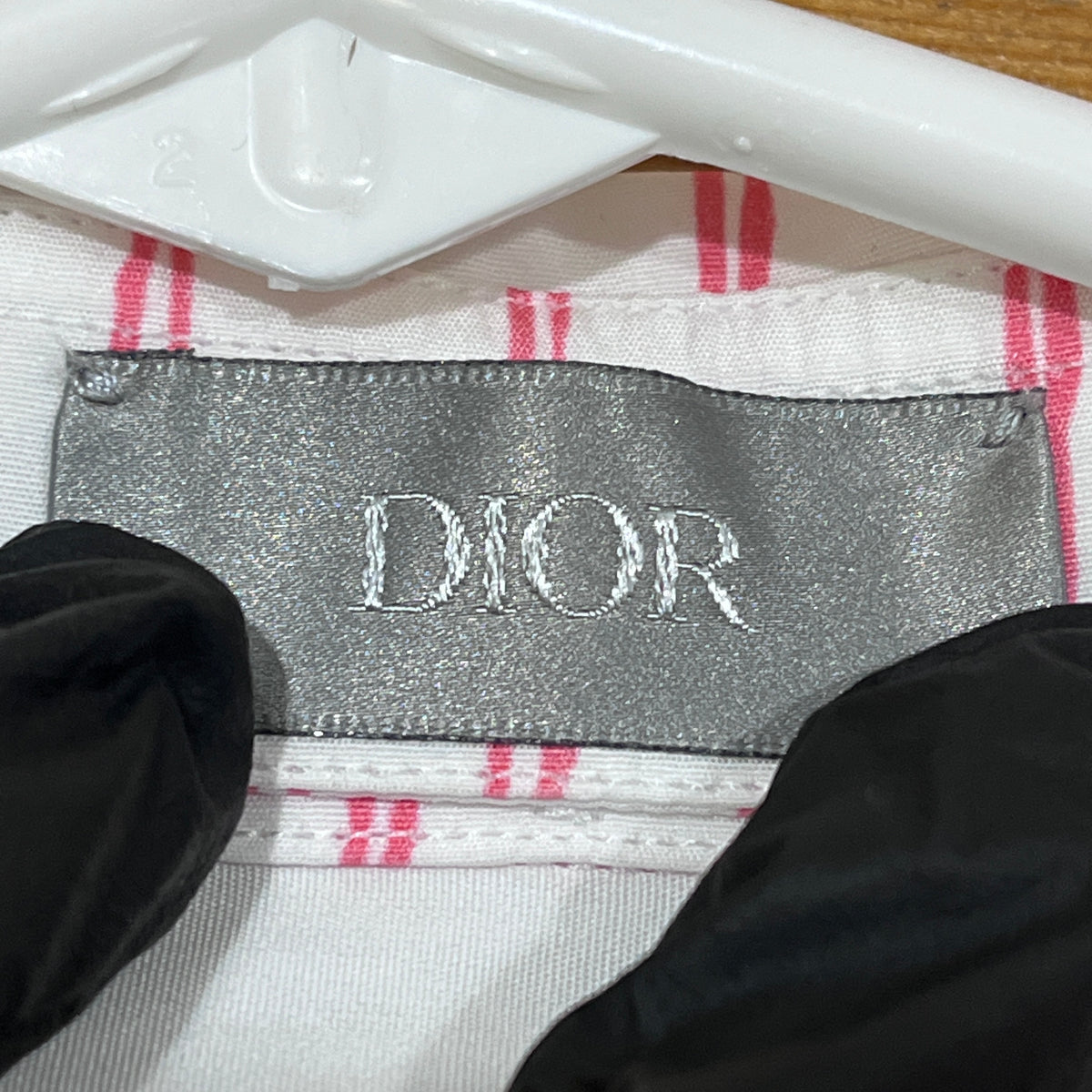Christian Dior And HYLTON NEL Oversized Pink White Shirt size 39