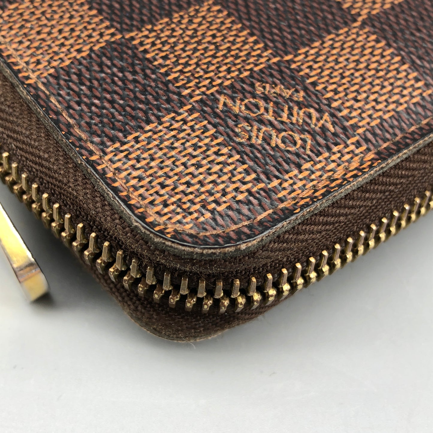 Louis Vuitton Damier Ebene Zippy Wallet Brown