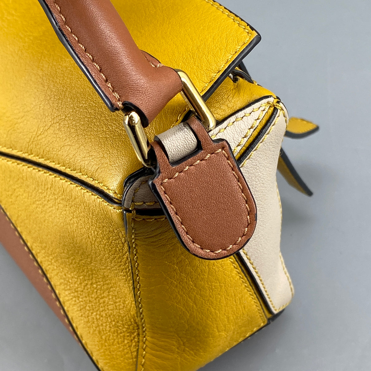 Loewe Calfskin Puzzle Mini Handle Bag Multi-Color