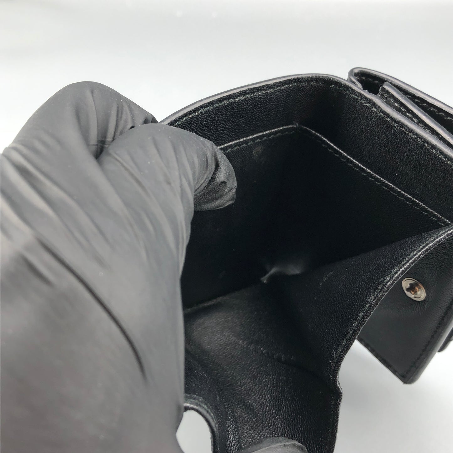 Balenciaga Black Smooth Leather Short Wallet