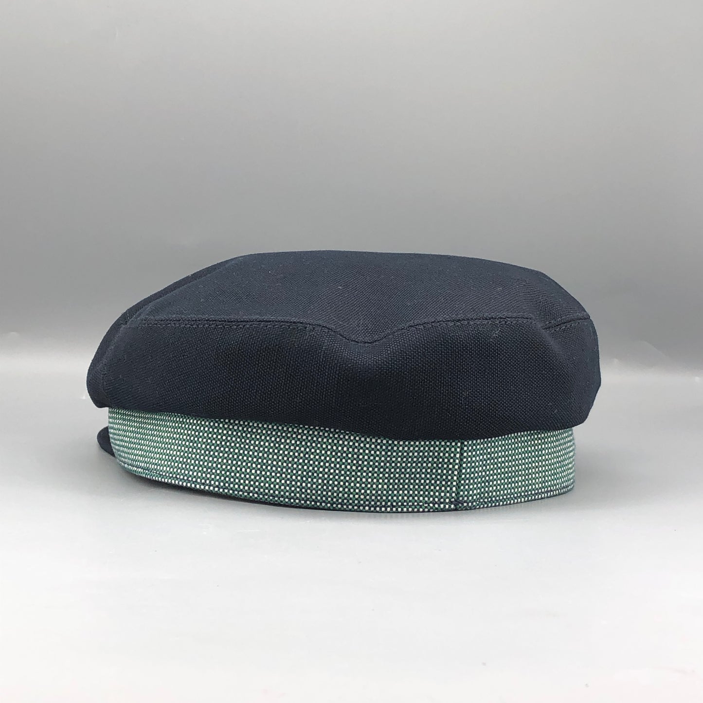 Hermes Dark Blue Woven Rib Newsboy Cap Size 58cm
