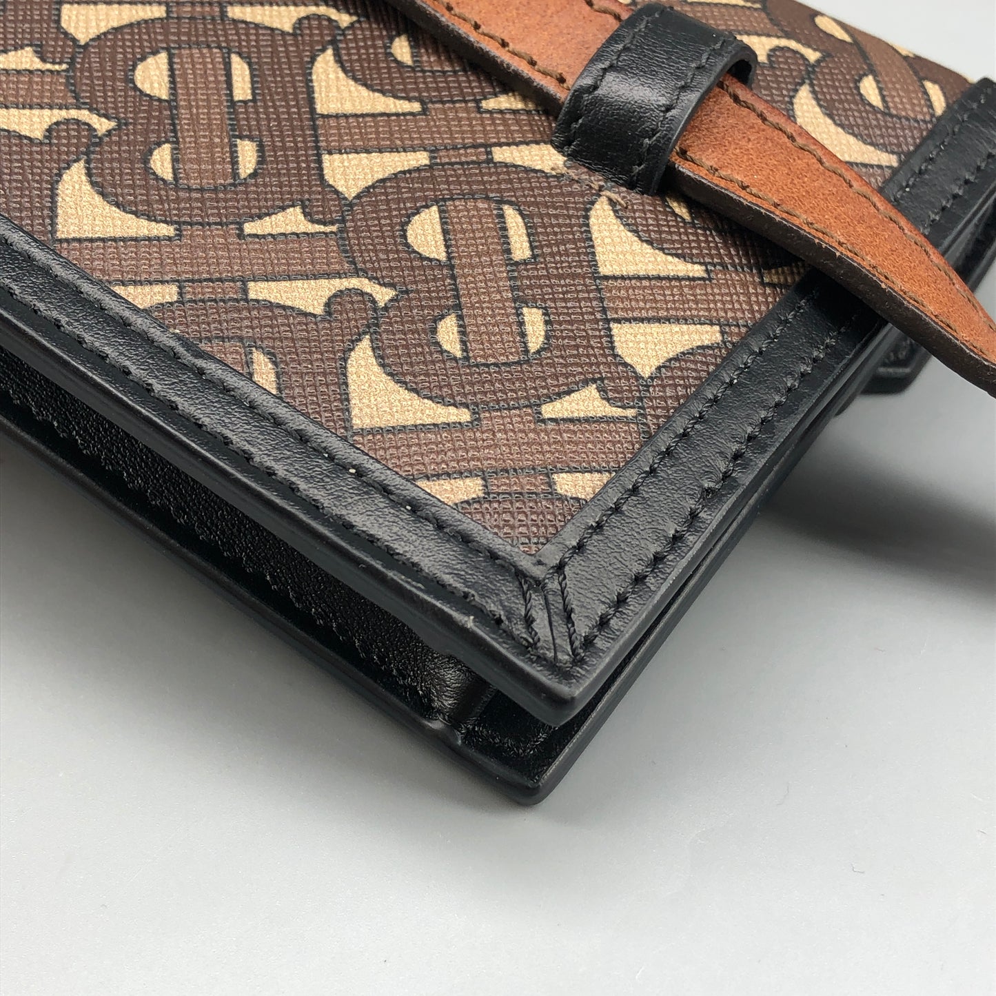 Burberry TB Monogram Canvas Waist Belt Fanny Pack Brown