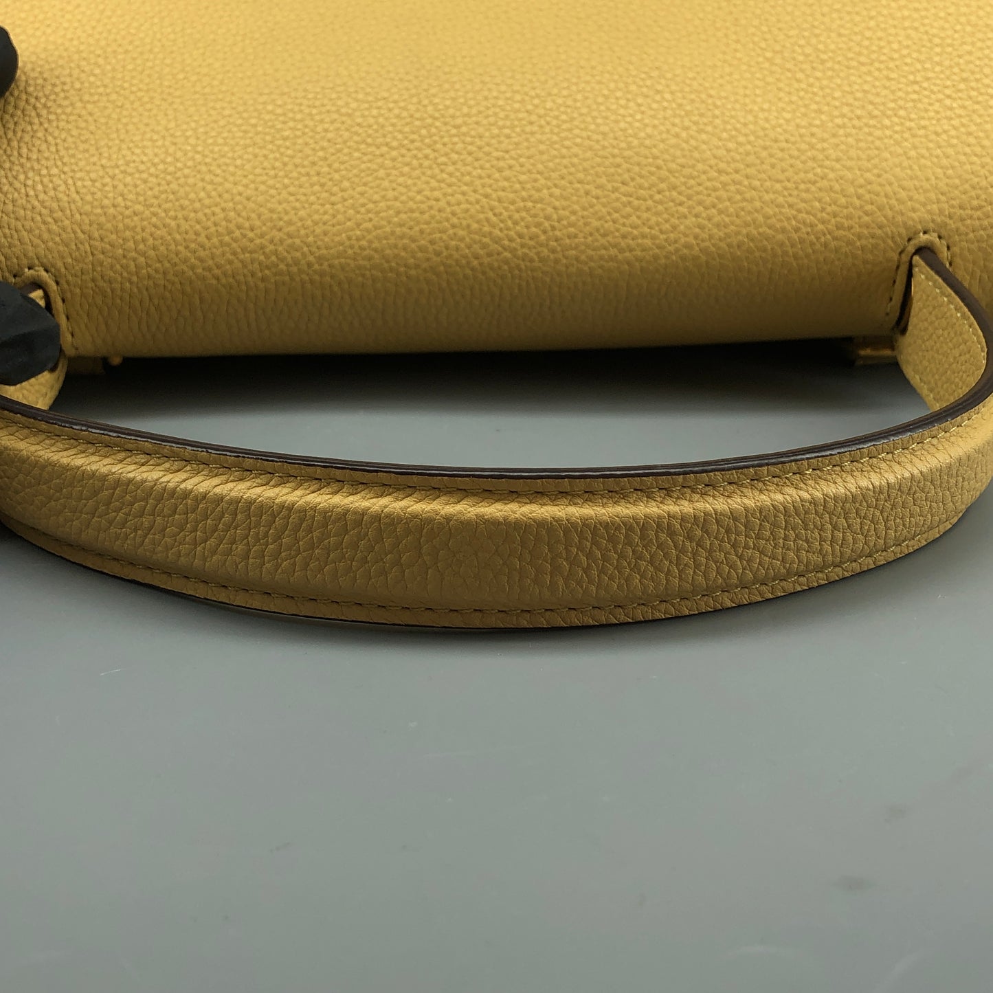 Celine Yellow Grained Calfskin Leather Medium Belt Bag