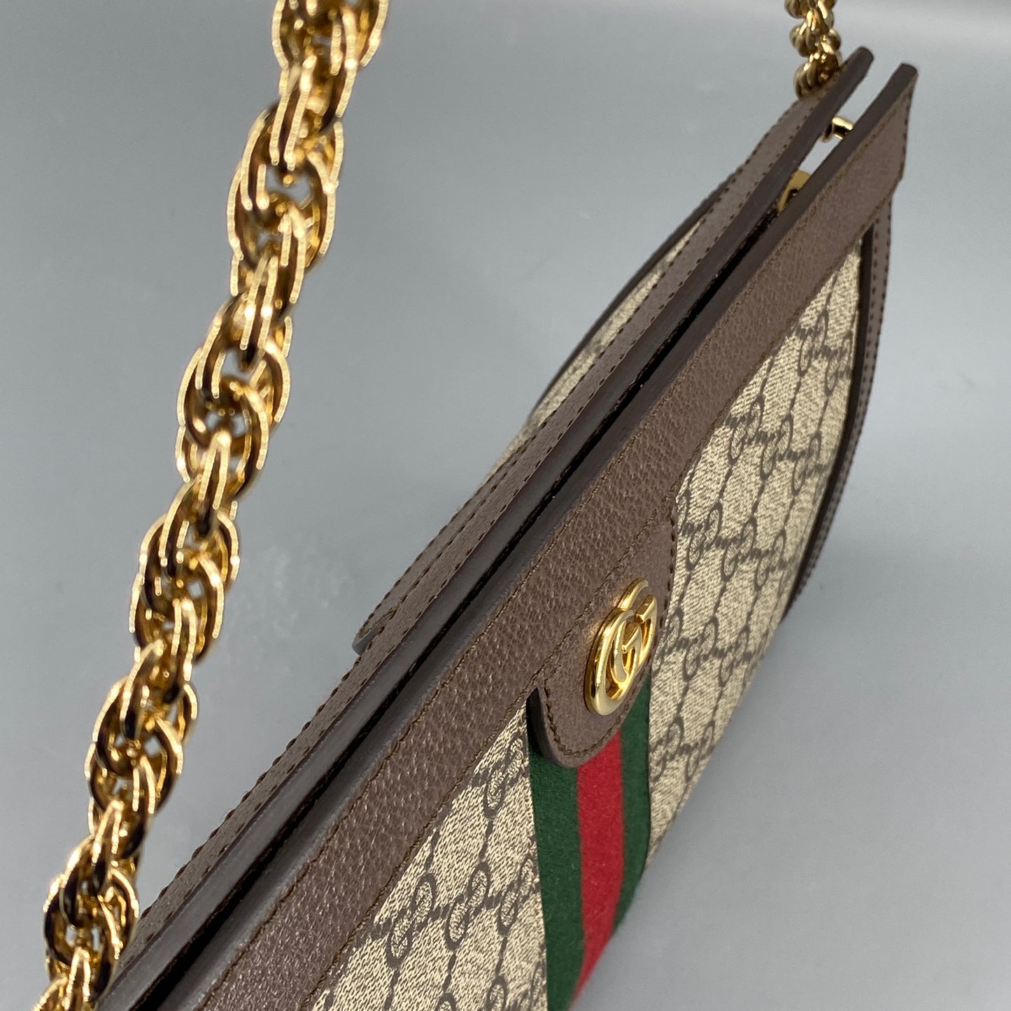 Gucci Ophidia Medium Shoulder Bag GG Supreme Web Stripe