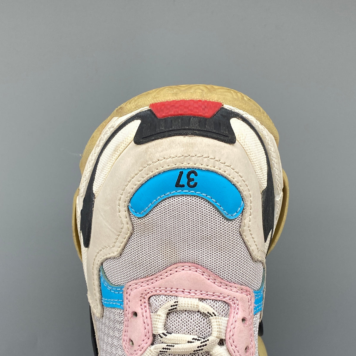 Balenciaga Triple S Multicolor Blue Pink Red Sneaker Shoes Size 37
