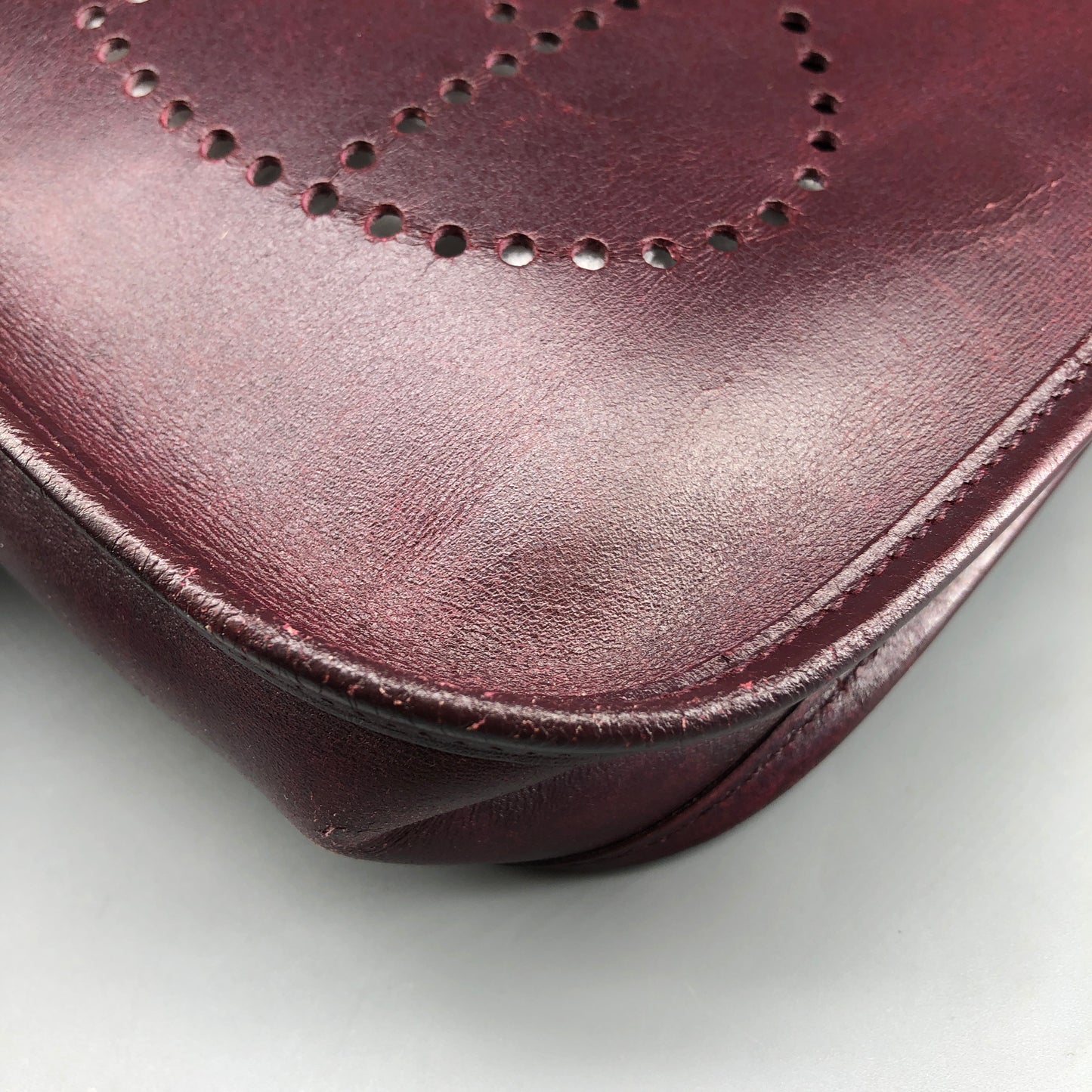 Hermes TPM Mini Evelyne I Bag Dark Red Box Calf Year 2002
