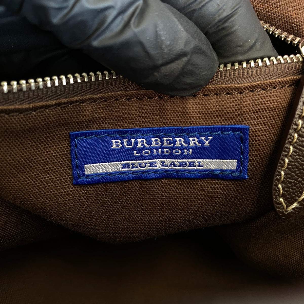 Burberry Pink Wine Check Tote Bag