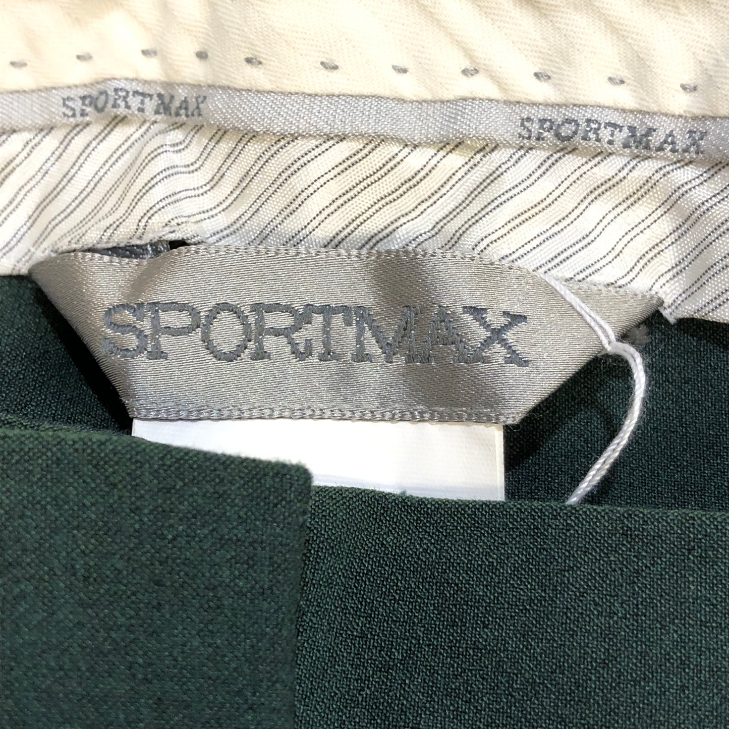 Sportmax Pine Green Slim‑Leg Dress Pants US 10