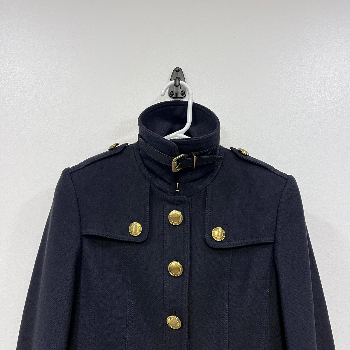 Burberry Navy Blue Military Trench Coat US size 4