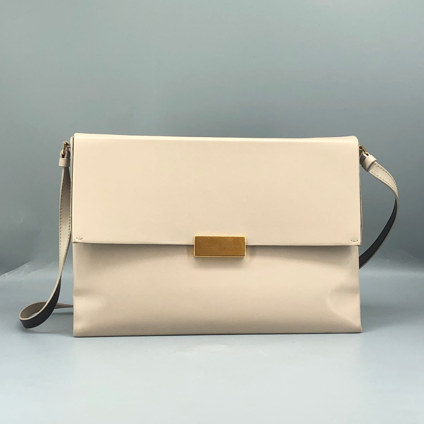 Stella McCartney Taupe Faux Leather Flap Crossbody Bag