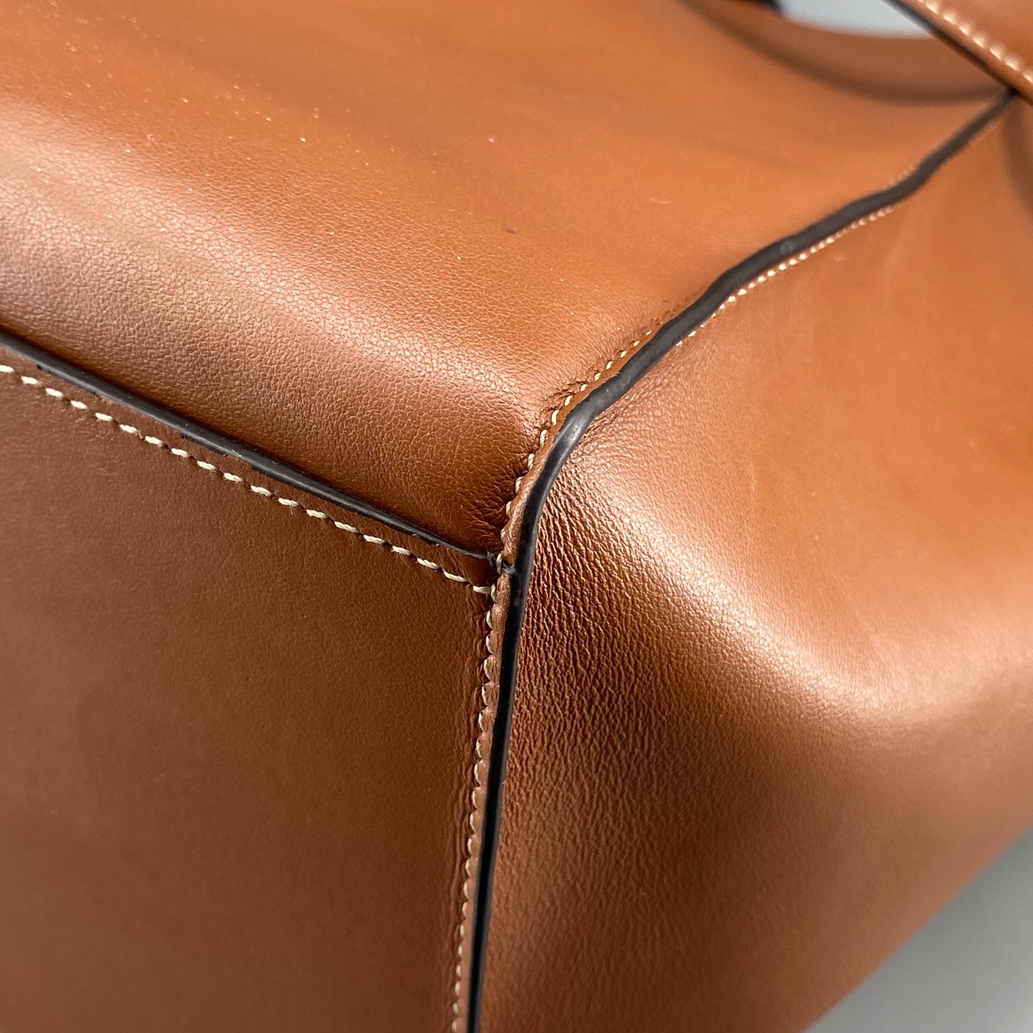 Celine Caramel Cabas Phantom Calfskin Leather Tote Bag