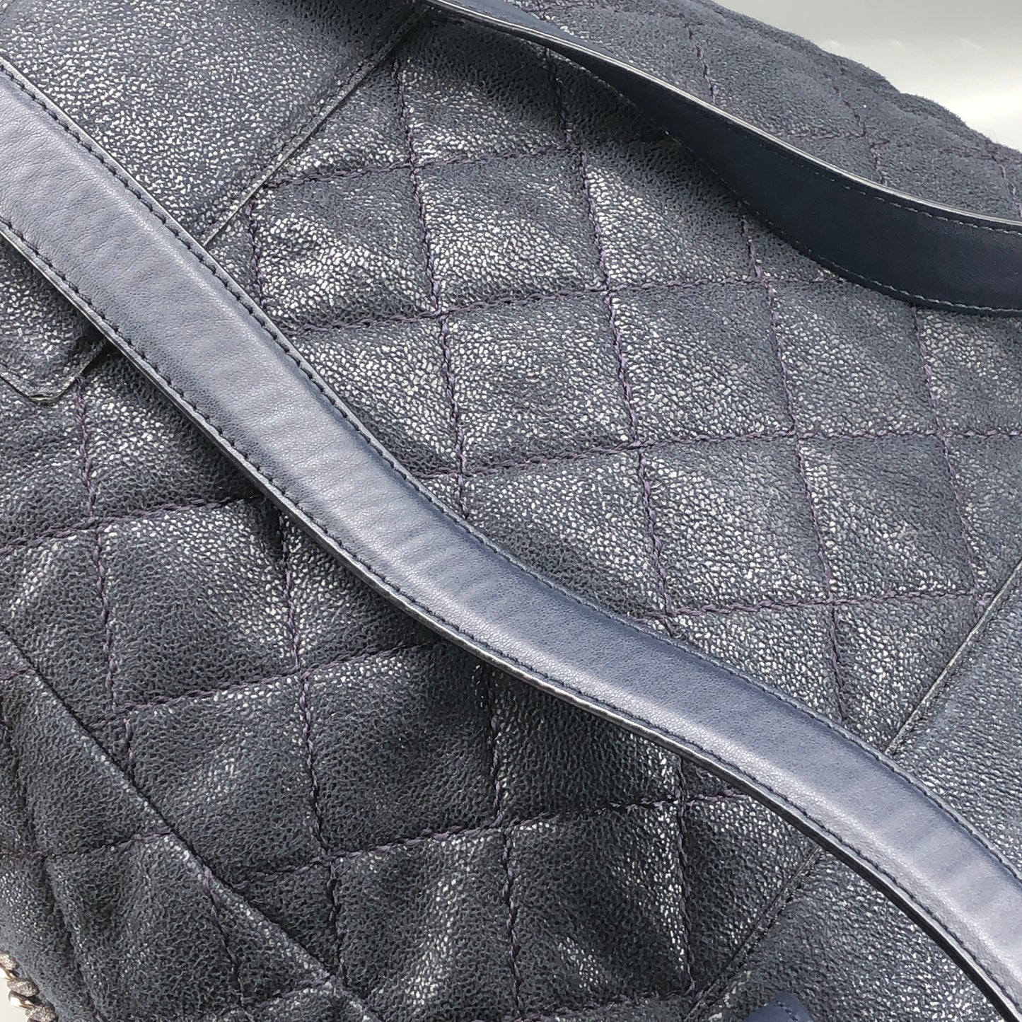 Stella McCartney Quilted Eco Nylon Mini Backpack Navy