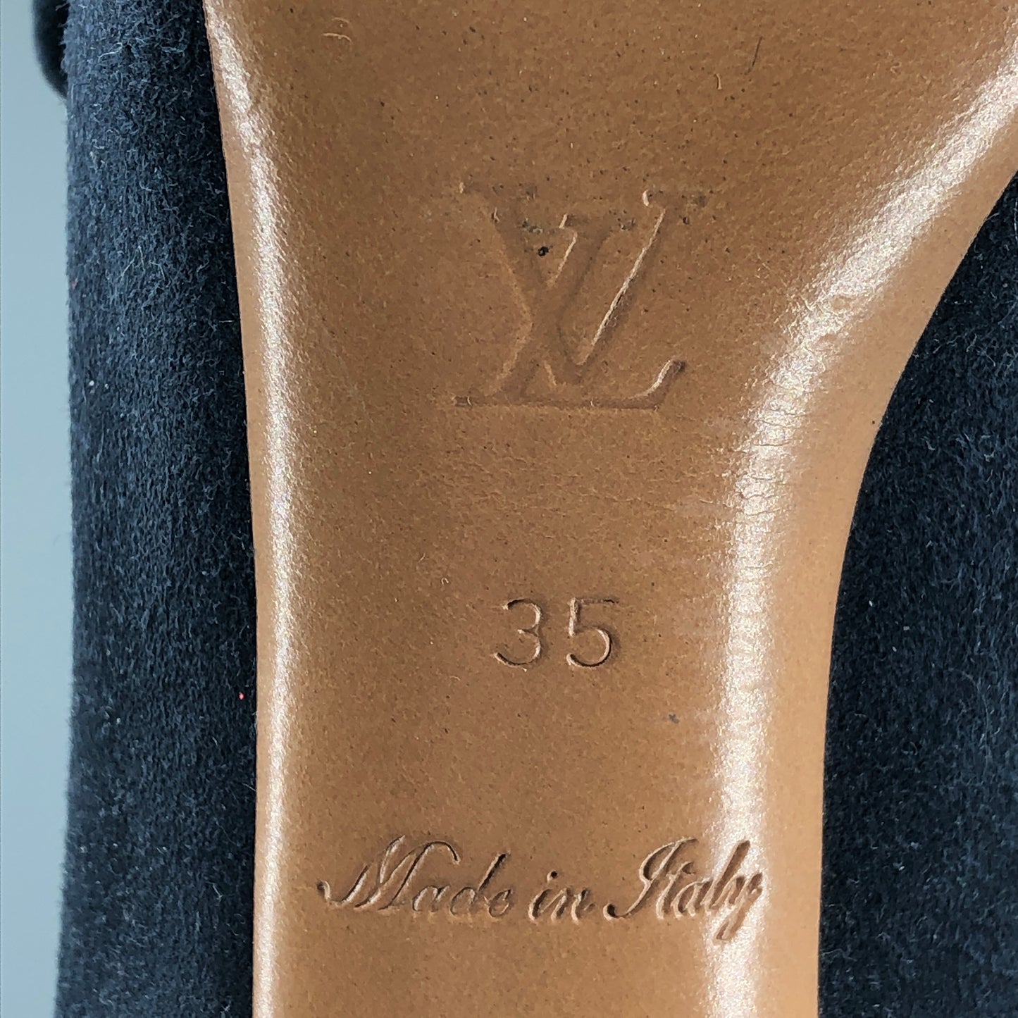 Louis Vuitton Women's Peep-Toe Heels Size 35 Navy