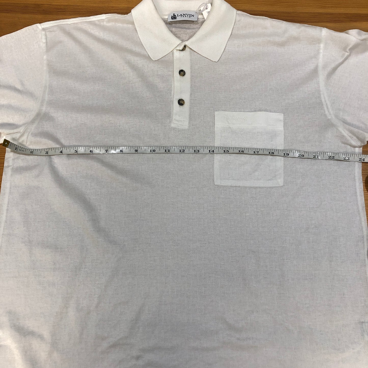 Lanvin White Cotton Short Sleeve Polo Shirt Size XXL