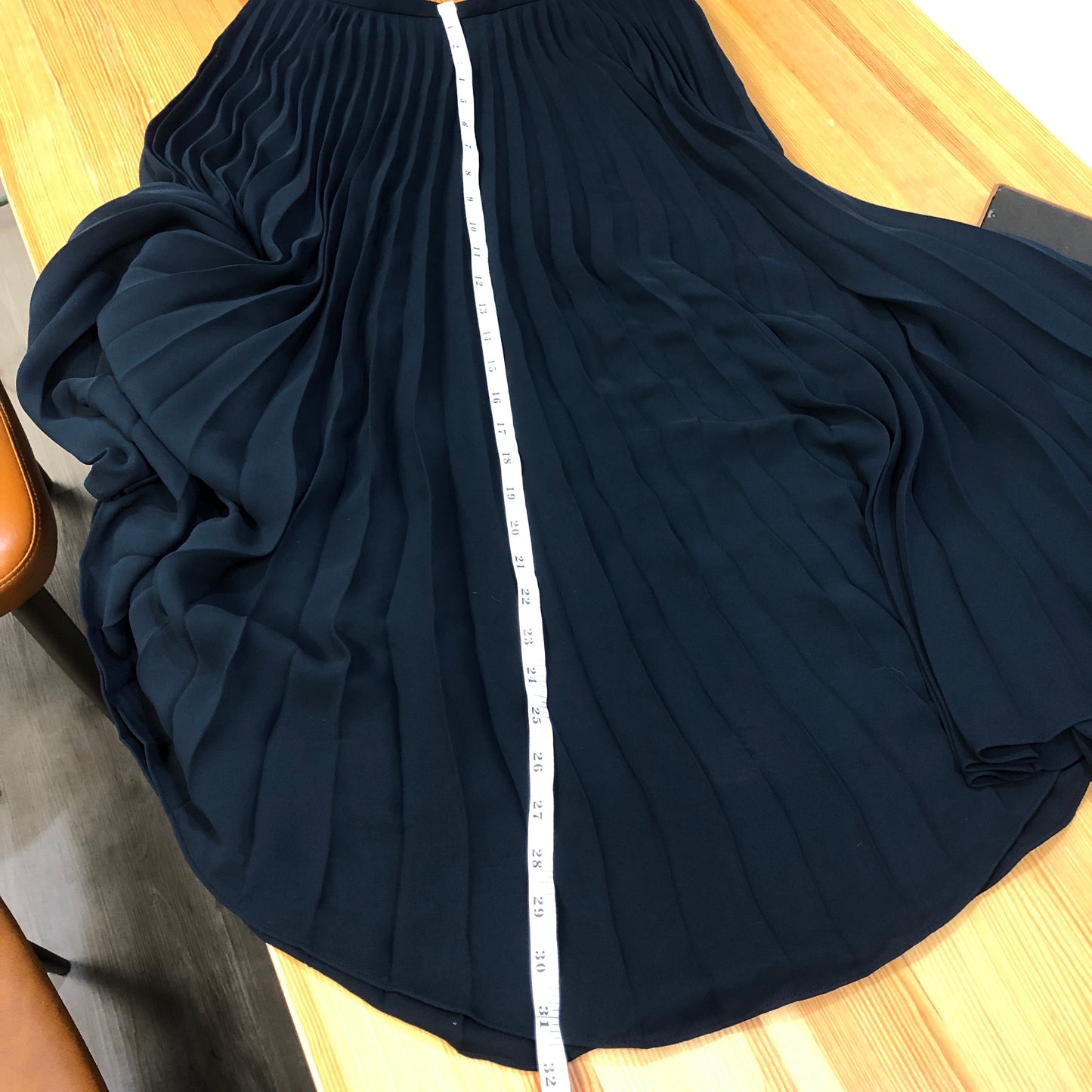 Vince Navy Blue Pleated Wide Leg Trousers Size 2