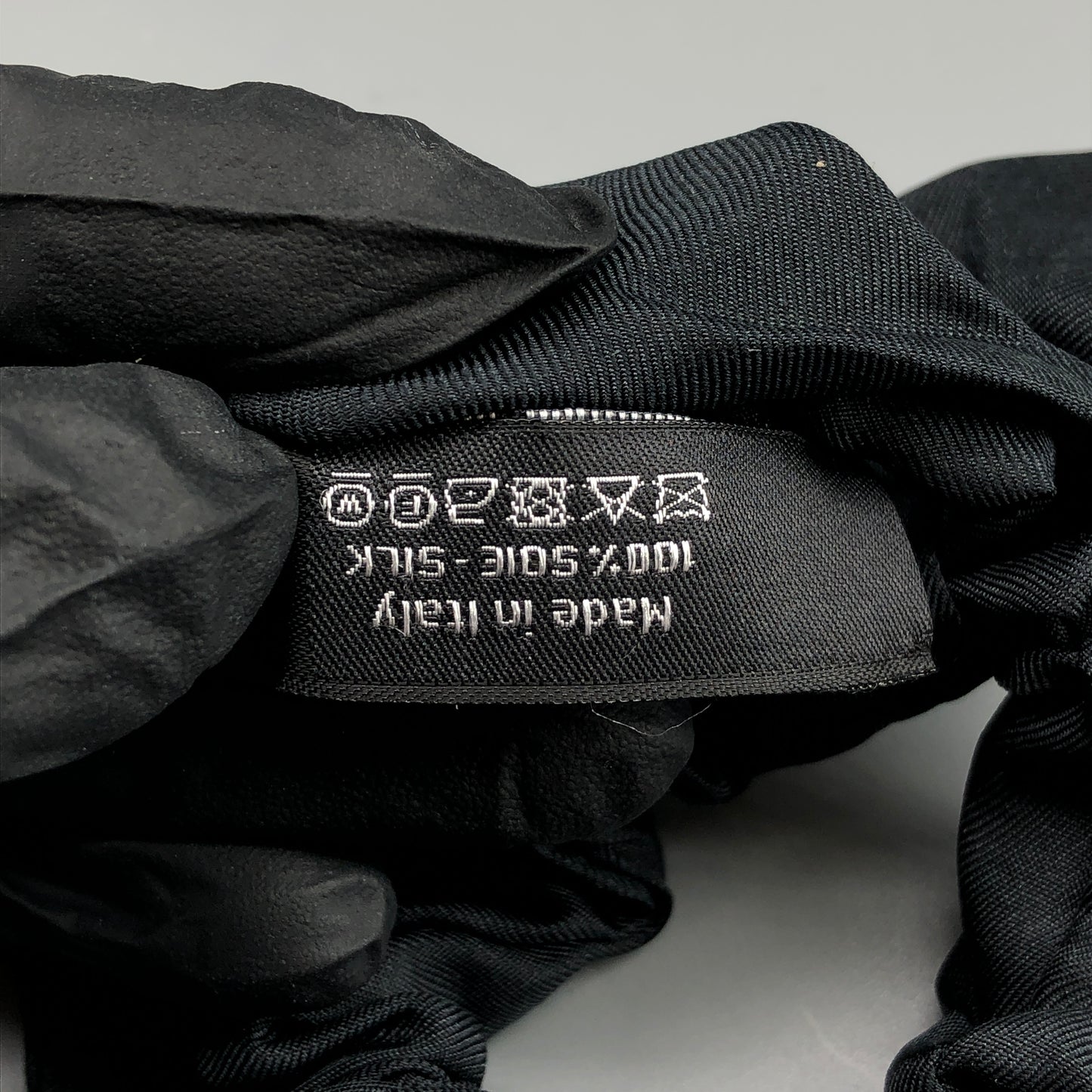 Chanel Logo Scrunchie with Bow Black