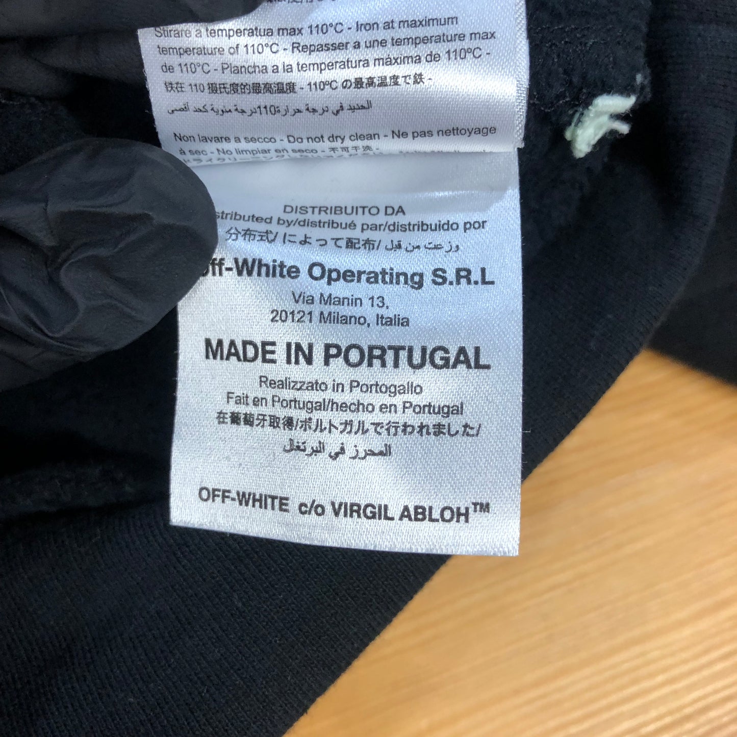 Off-White Black Cropped "Something Special" Hoodie Size XXS
