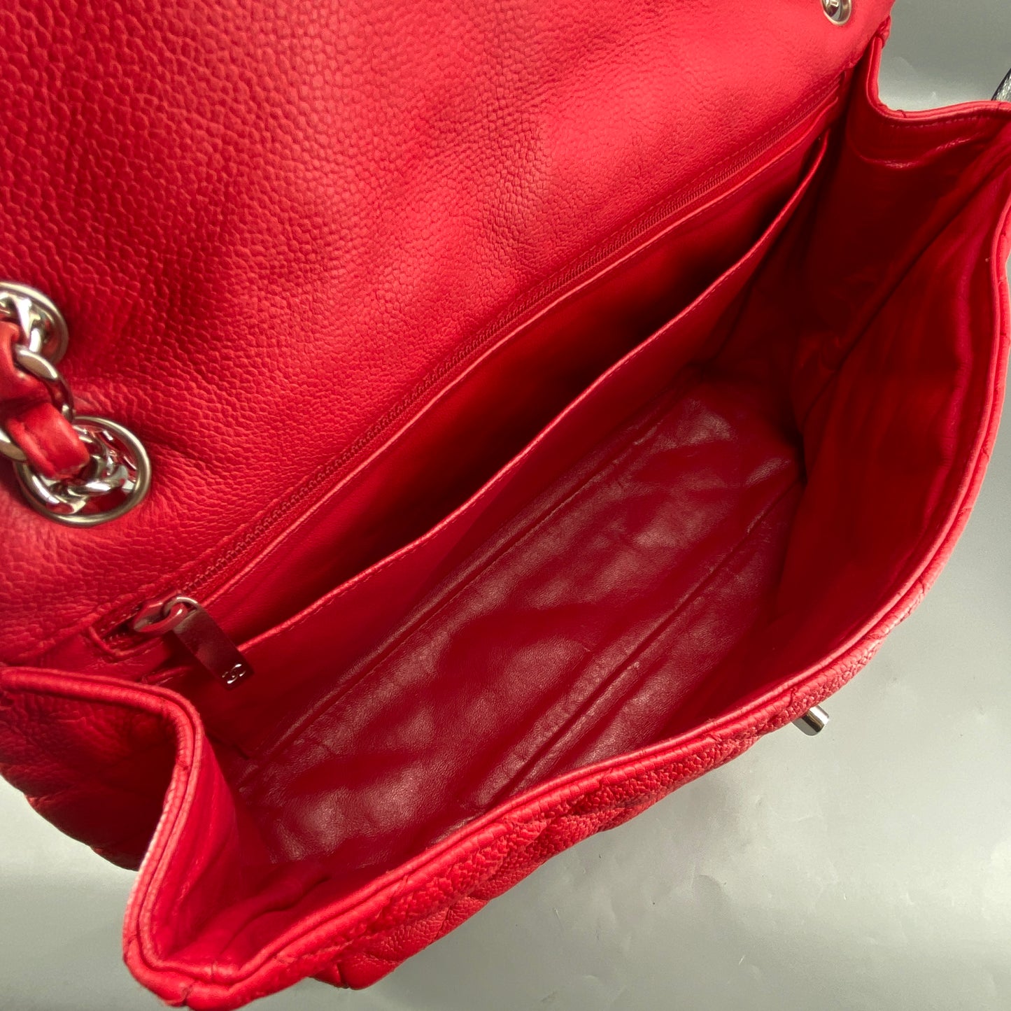 Chanel Classic Soft Red Quilted Leather Flap Shoulder Bag