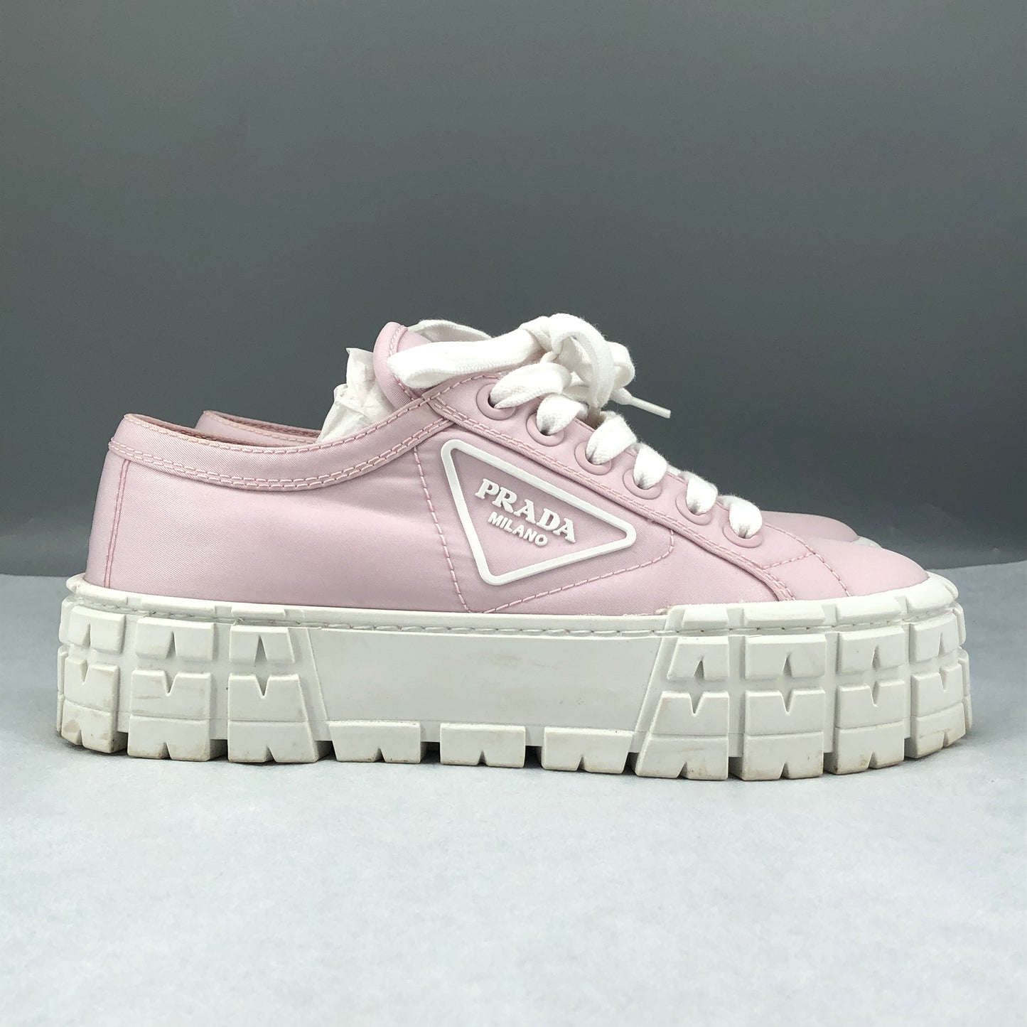 Prada women's Re-Nylon Platform Sneakers Pink Size 37.5