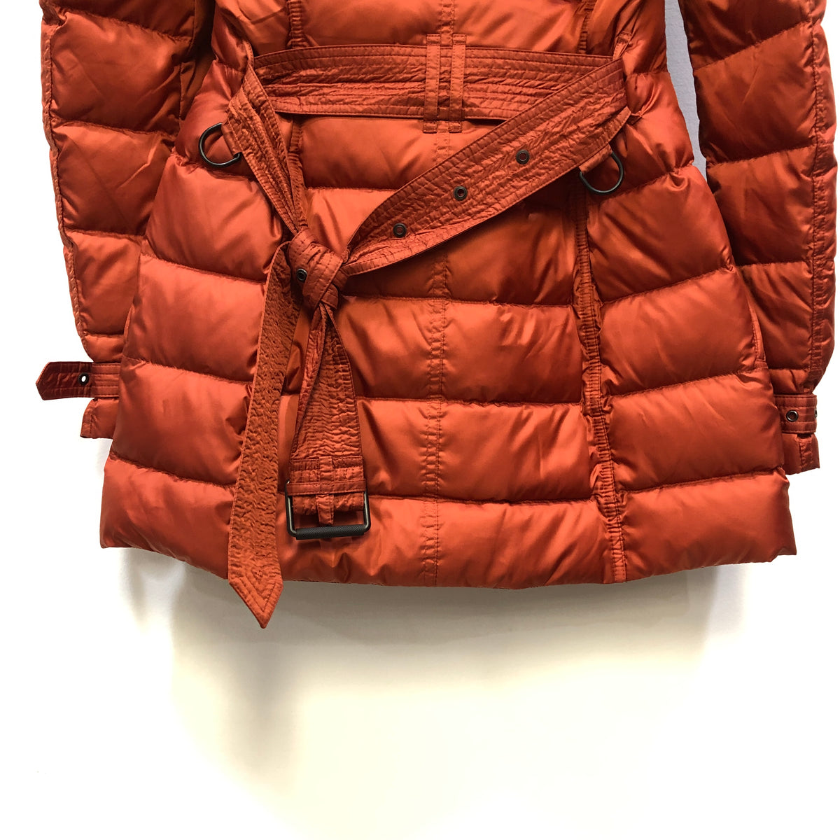Burberry Quilted Double Breasted Coat S dusty orange