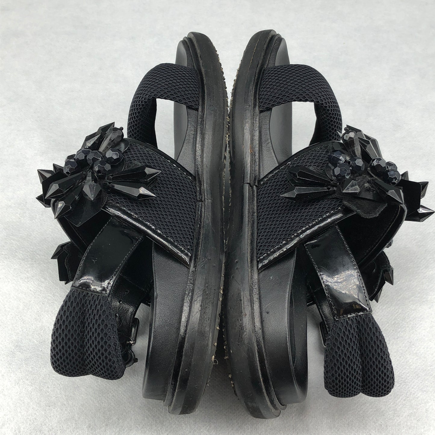 Marni Women's Beaded-Embellished Flat Sandals 36 Black