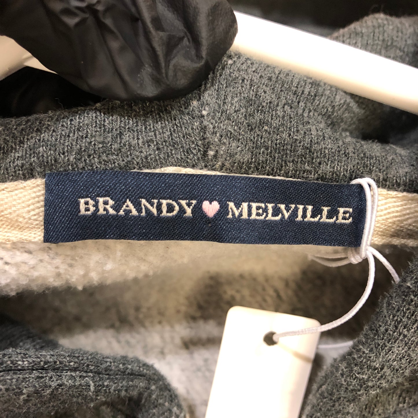 Brandy Melville Zip-Up Hoodie 160/84A Grey