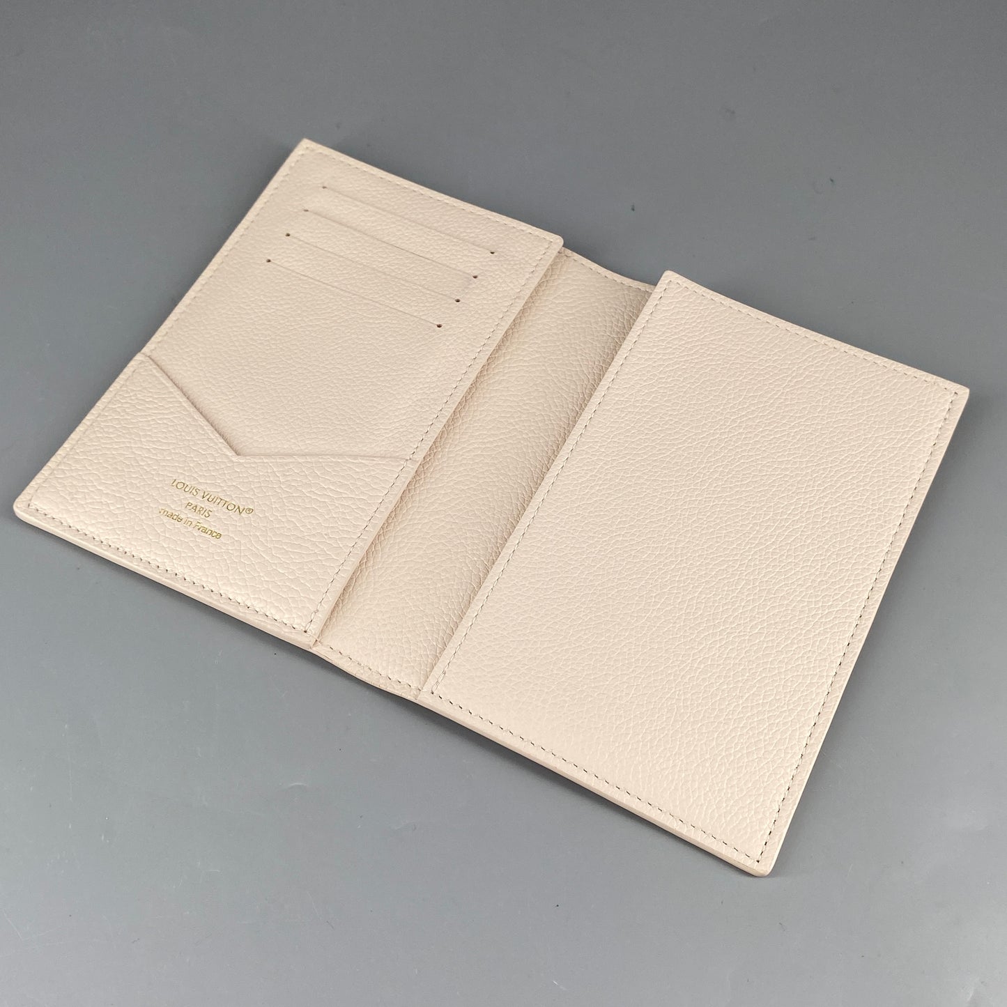 Louis Vuitton Cream Monogram Passport Holder