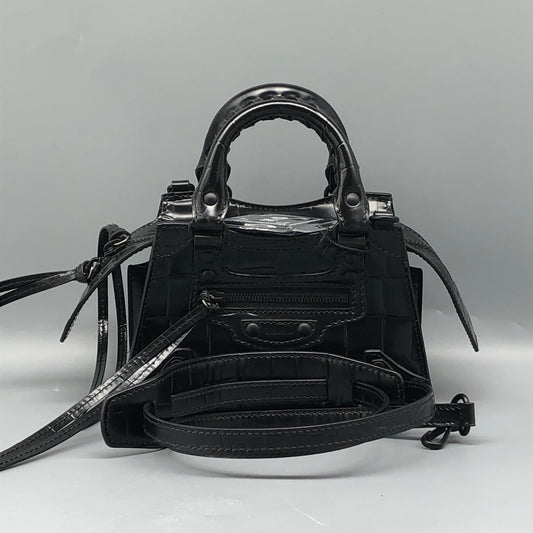 Balenciaga Neo Classic Mini Croc-Embossed Leather Bag