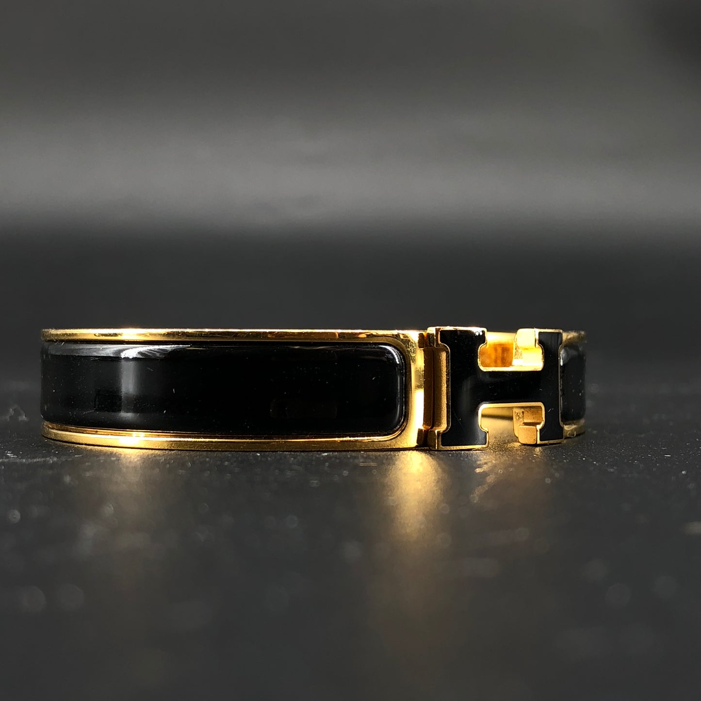 Hermes Clic H Bracelet 17 cm Black