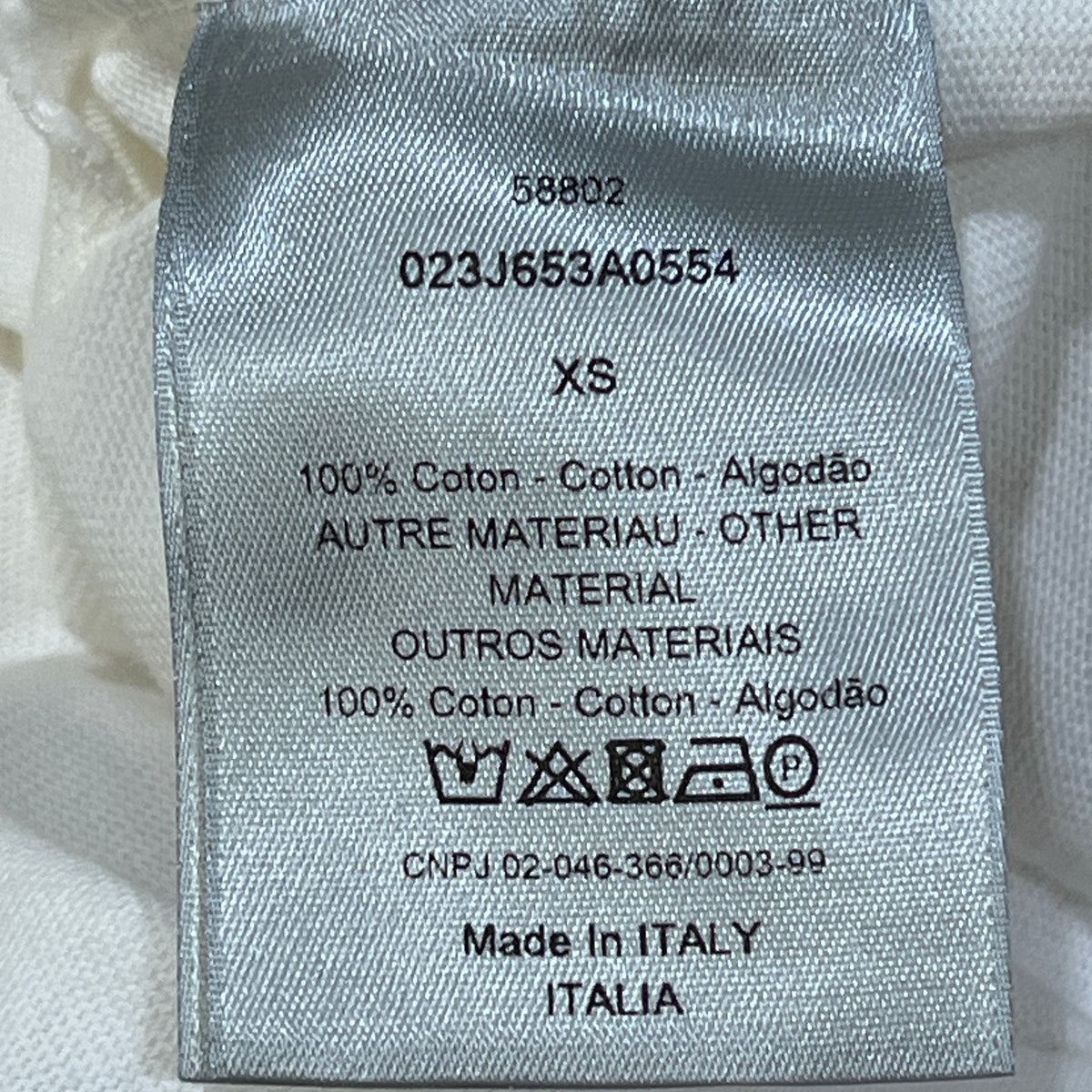 Christian Dior White Men’s Saddle Zipper Pocket T-shirt Size XS