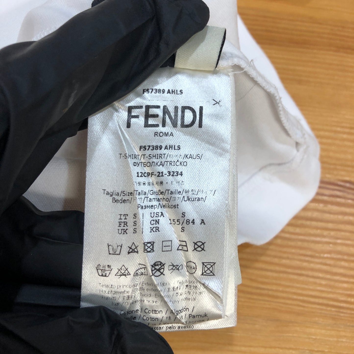 Fendi 3D Logo White Cotton Cropped T-Shirt S