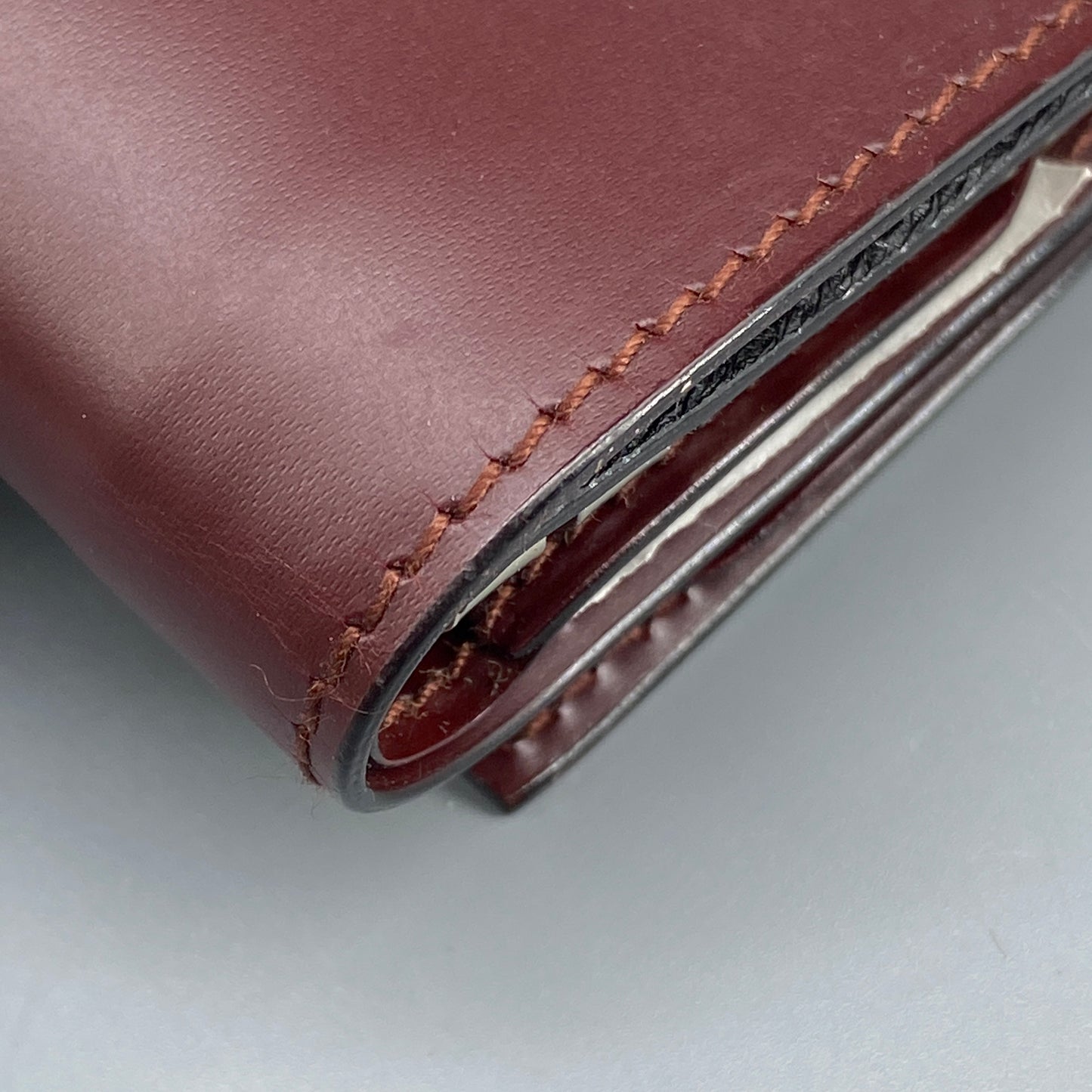 Ferragamo Reddish-Brown Leather Key Case