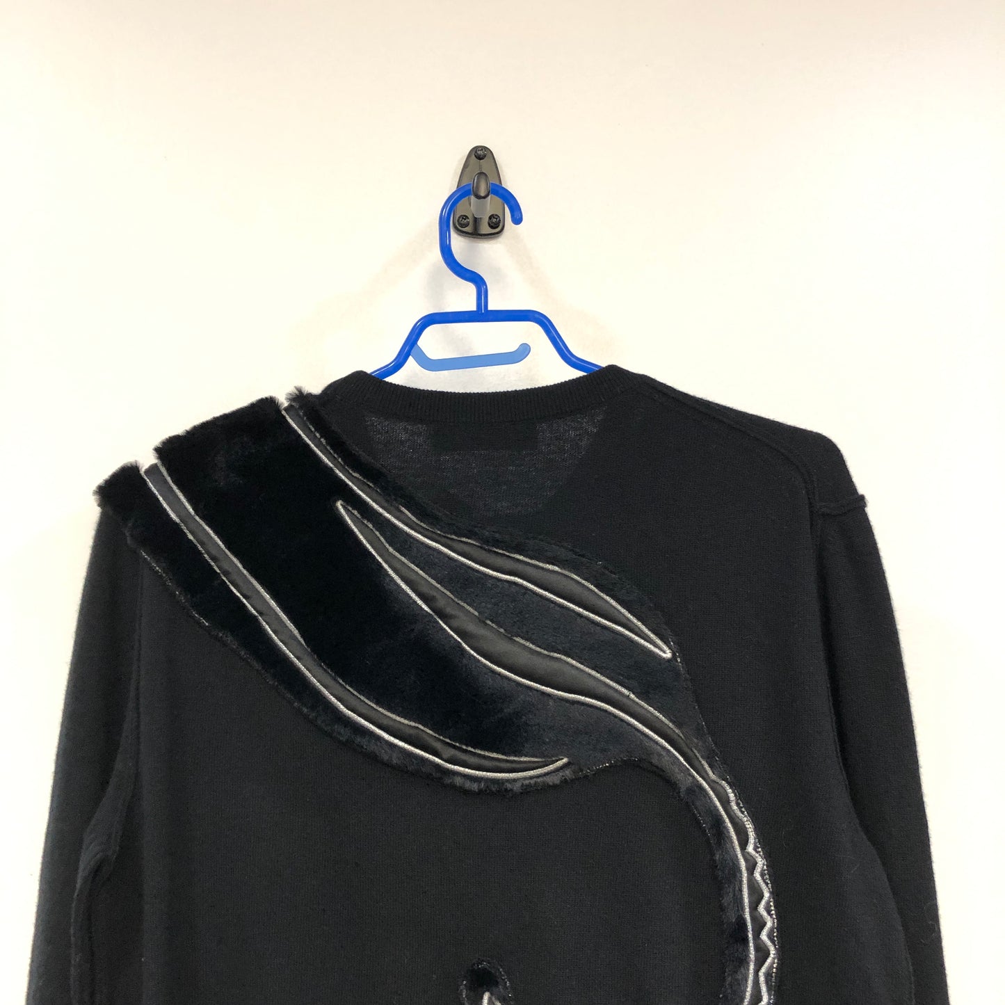 Dolce & Gabbana Black Fine Knit Crew Neck Sweater Size 44